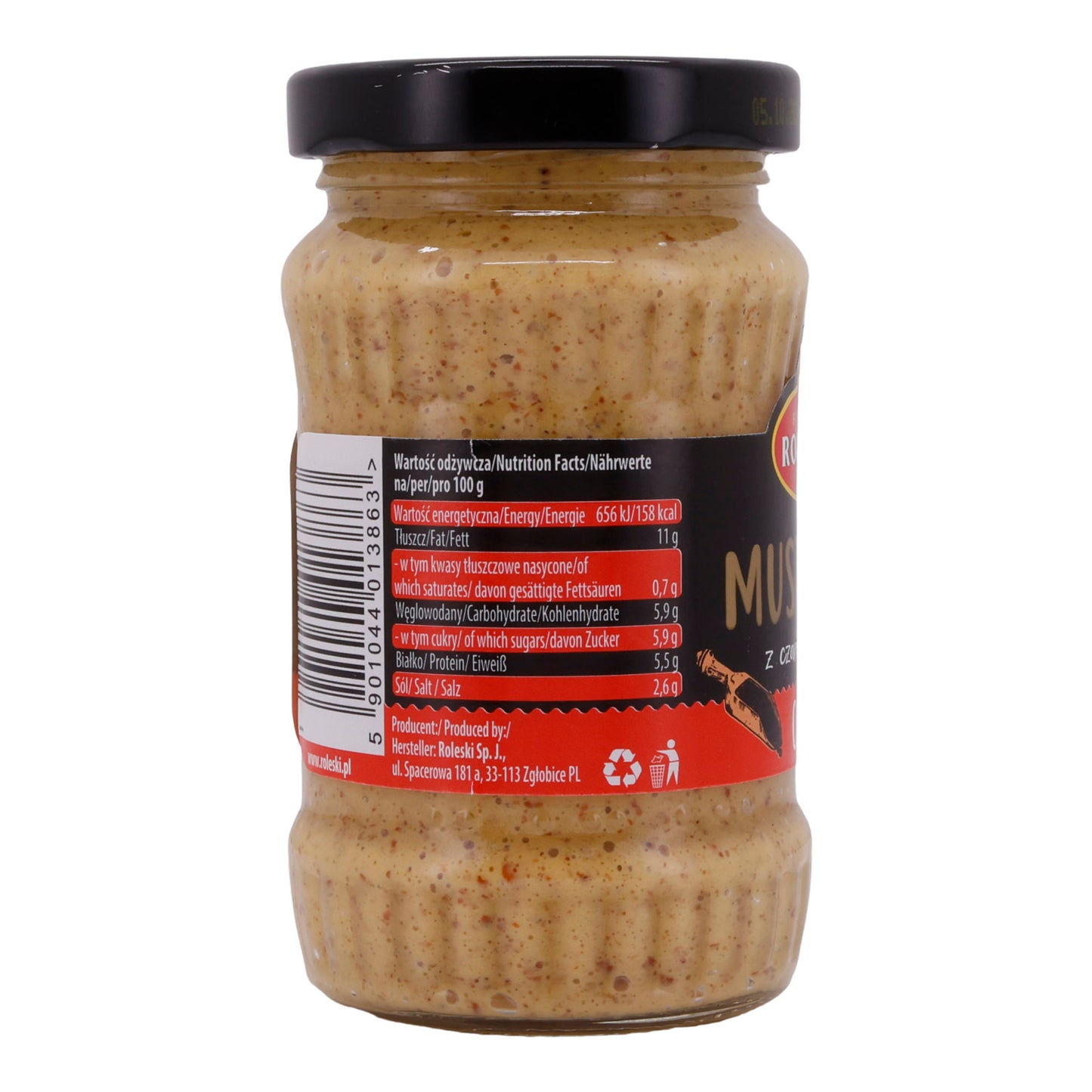 Senape Forte Roleski | Con senape nera | Gusto intenso per intenditori | 180 ml
