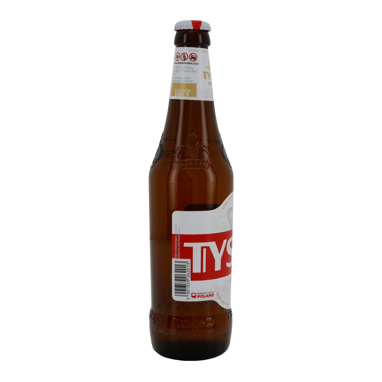 Lagerbier Tyskie Gronie | Drank | Pools Bier | 500 ml Fles