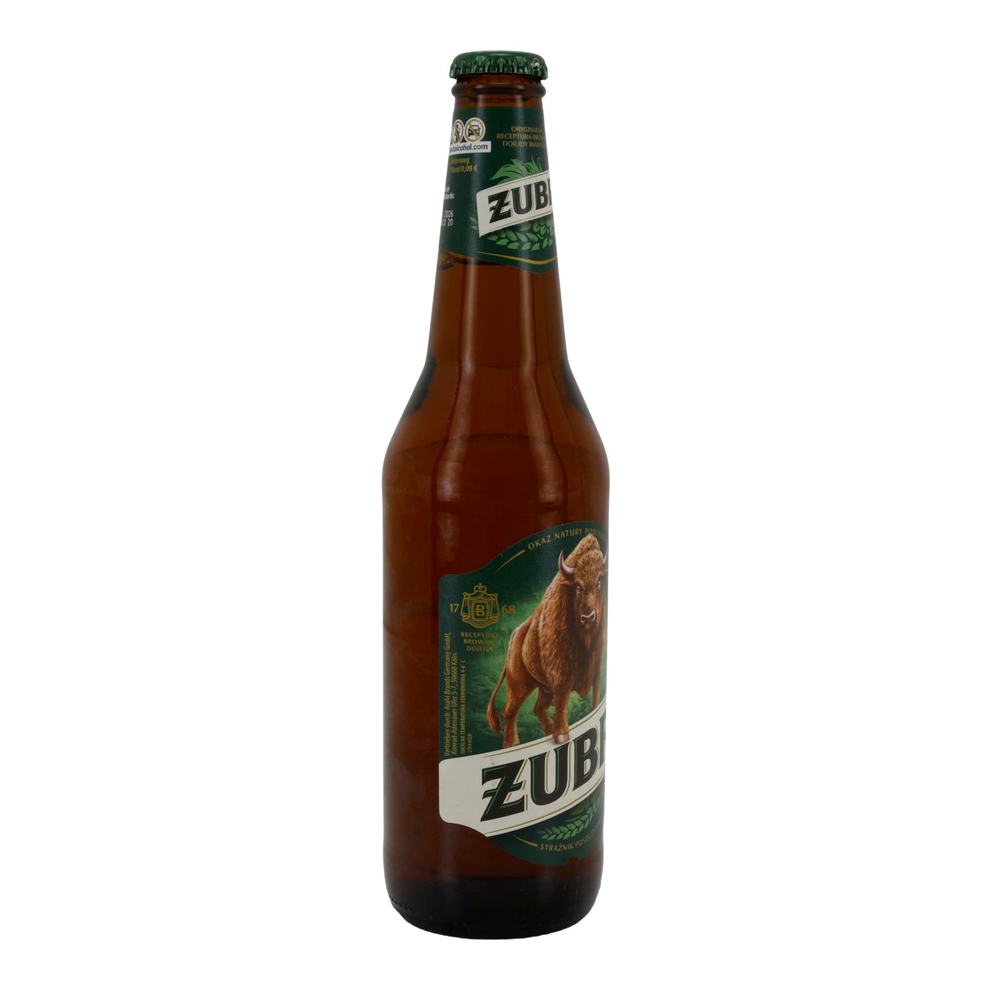 Lagerbier Żubr | Pools bier | met bizon-motief | 500 ml fles