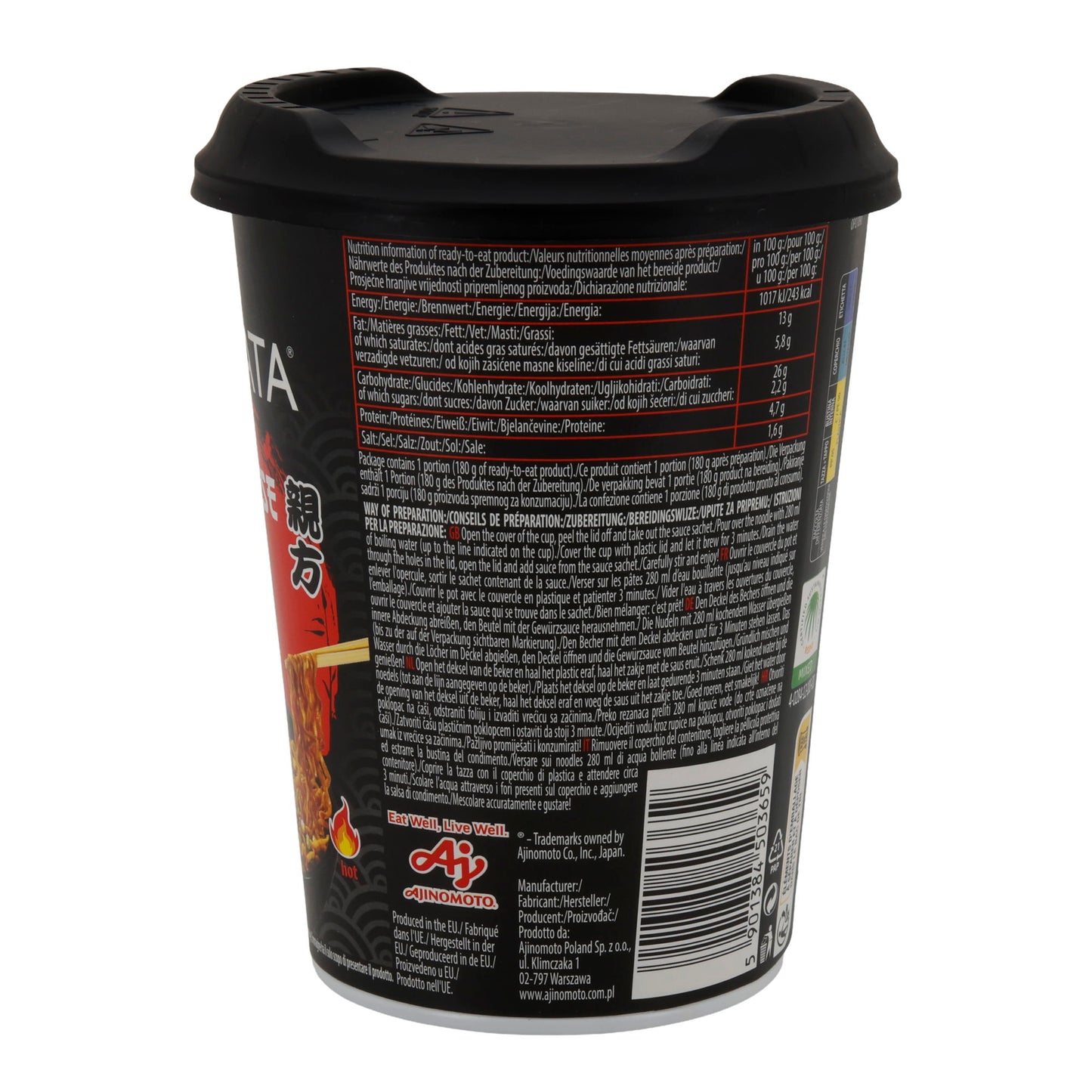 Japanse Cup Noodles OYAKATA | Instantnoedels | Rundvlees-Wasabi Smaak | 93 g Beker