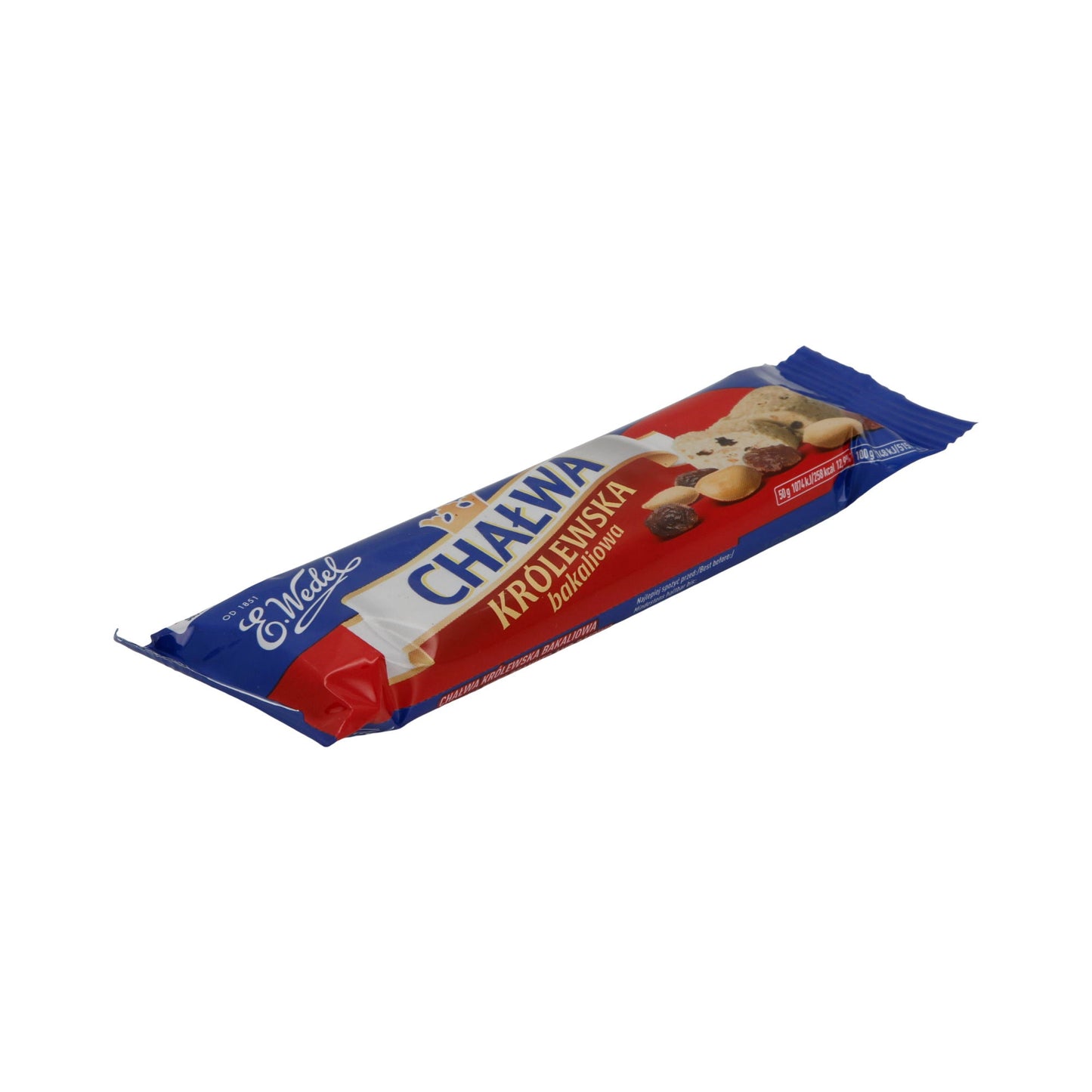 Sesamhalva Wedel Chalwa Krolewska | Süßigkeit | mit Erdnüssen und Rosinen | 50 g WEDEL