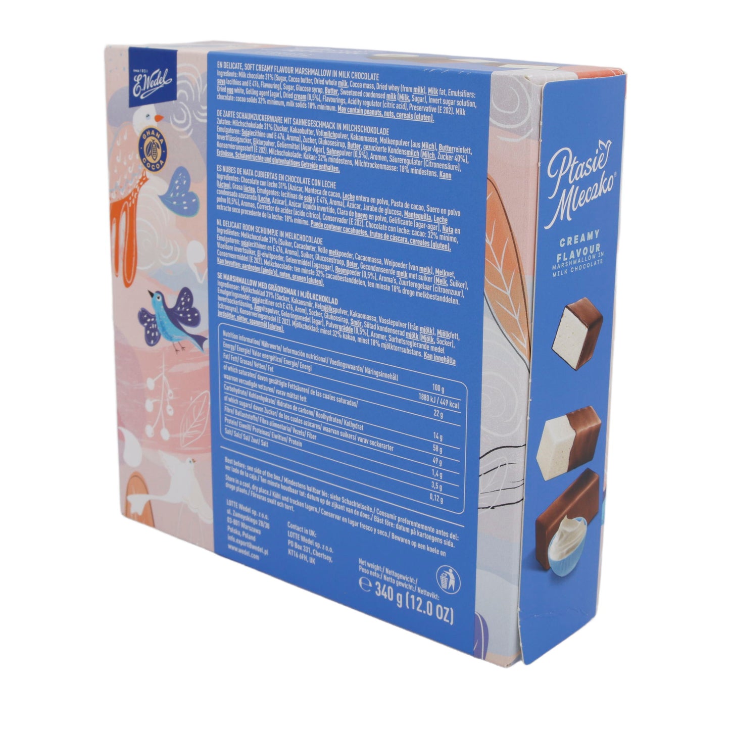 Ptasie Mleczko | Schokoladencreme | Cremiger Geschmack in Milchschokolade | 340 g