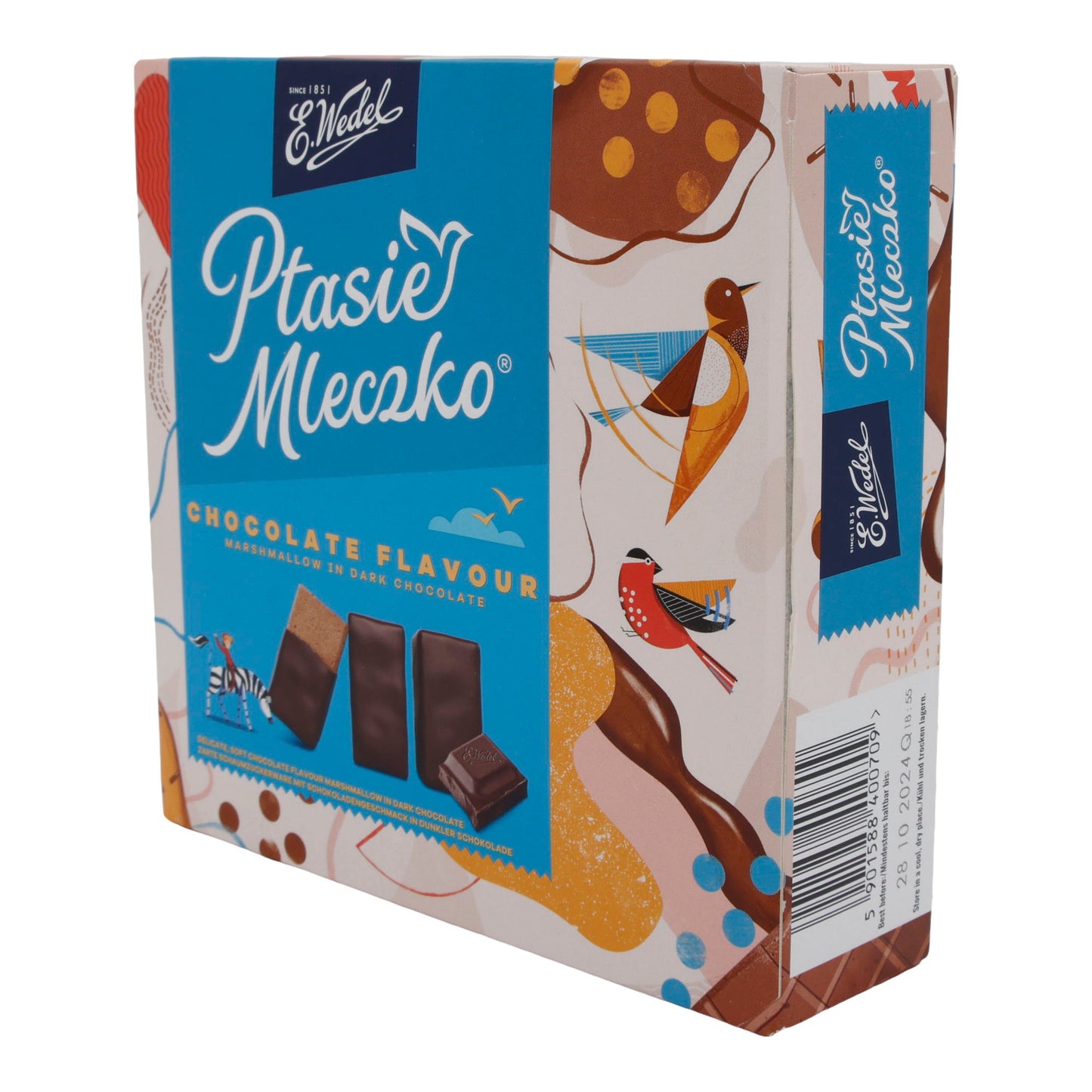 Mleczko Chocolate Flavour Ptasie | Süßigkeit | Marshmallow in dunkler Schokolade | 340 g
