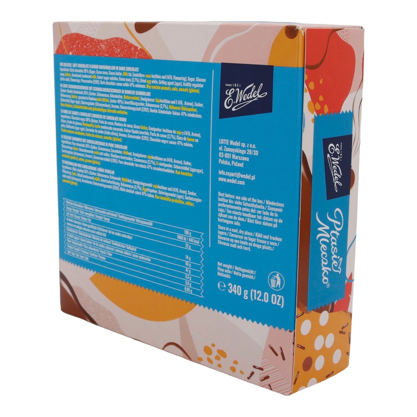 Mleczko Chocolate Flavour Ptasie | Süßigkeit | Marshmallow in dunkler Schokolade | 340 g