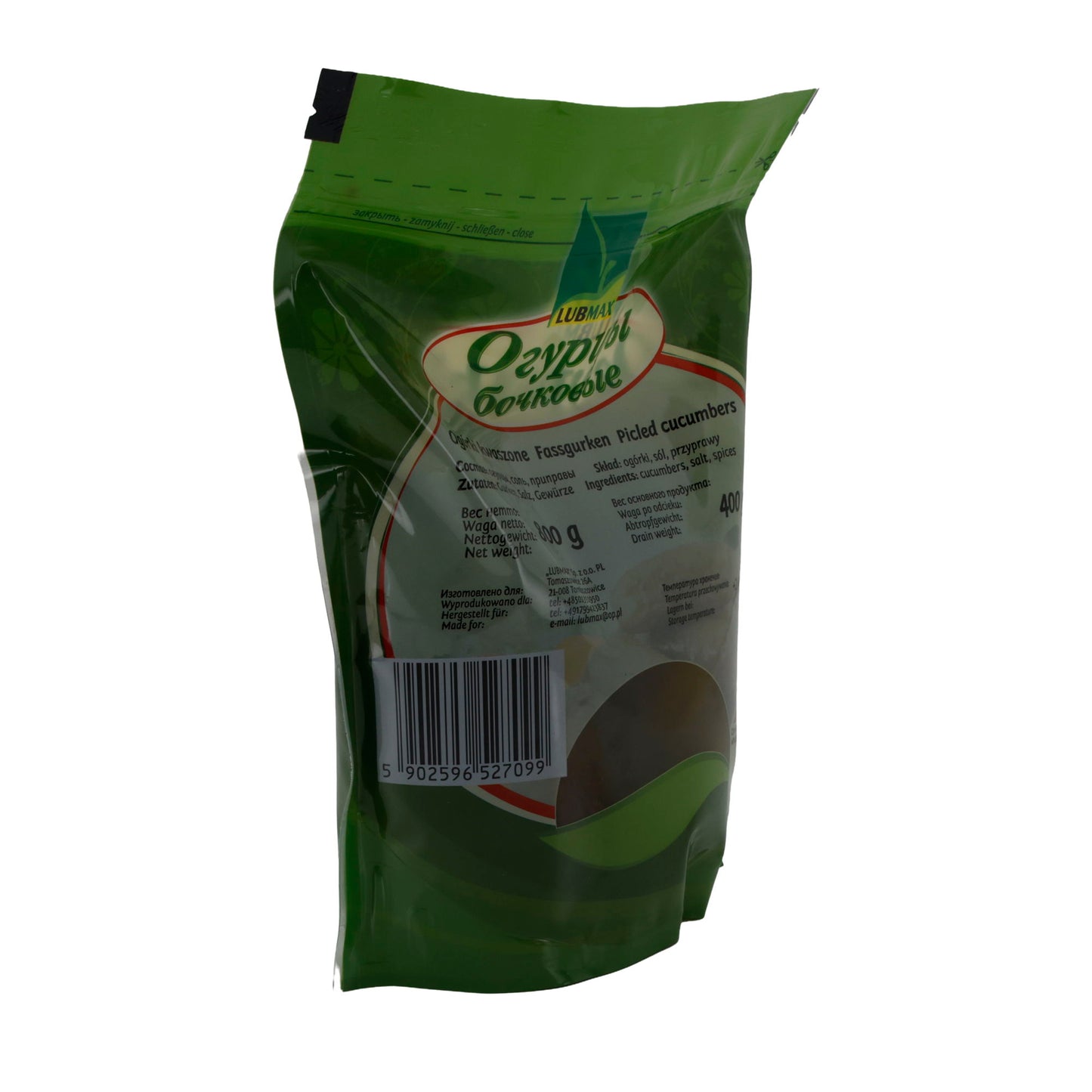 Cetrioli fermentati Lubmax Fassgurken | Cetrioli | Gusto tradizionale e speziato | 800 g