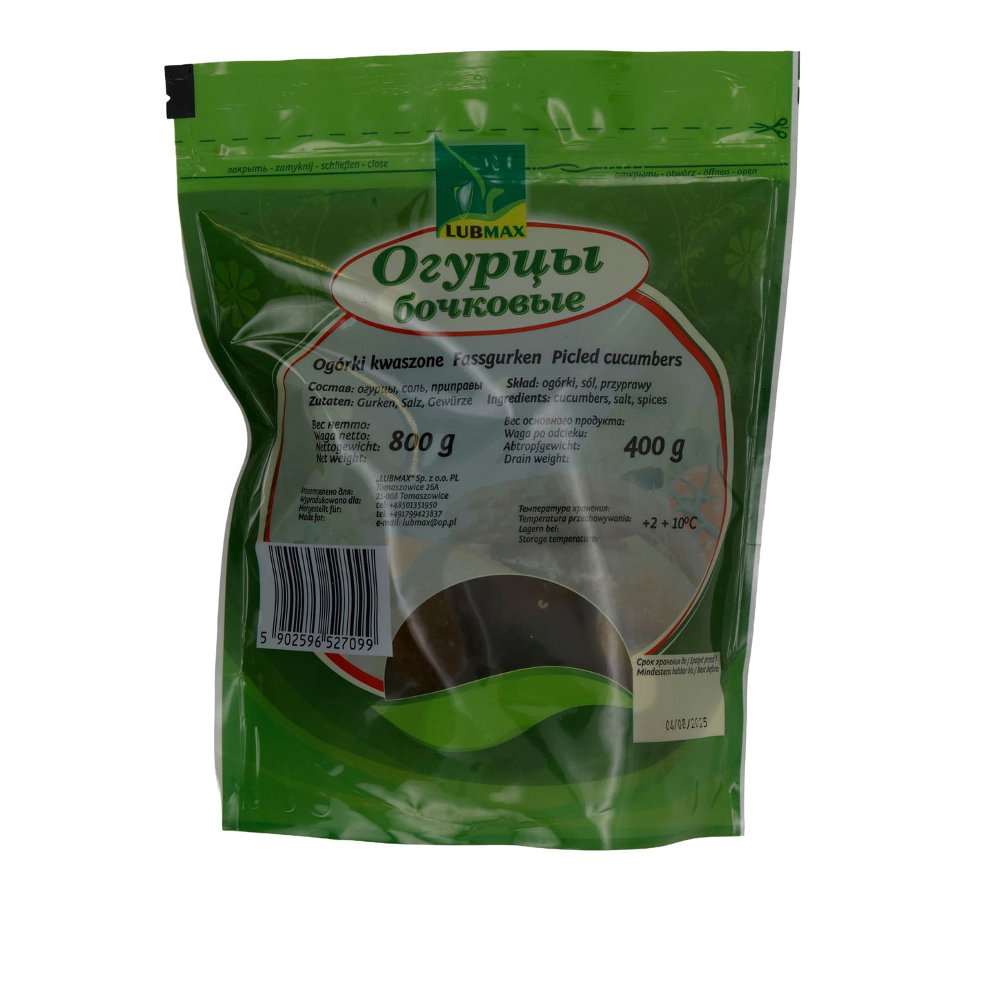 LUBMAX TUZLU SALATALIK FOLYODA 800 GR