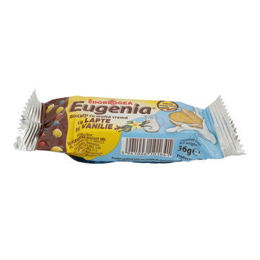 Doppelkeks Dobrogea Eugenia | Milch & Vanille Keks-Sandwich | Cremige Füllung | 36 g DOBROGEA