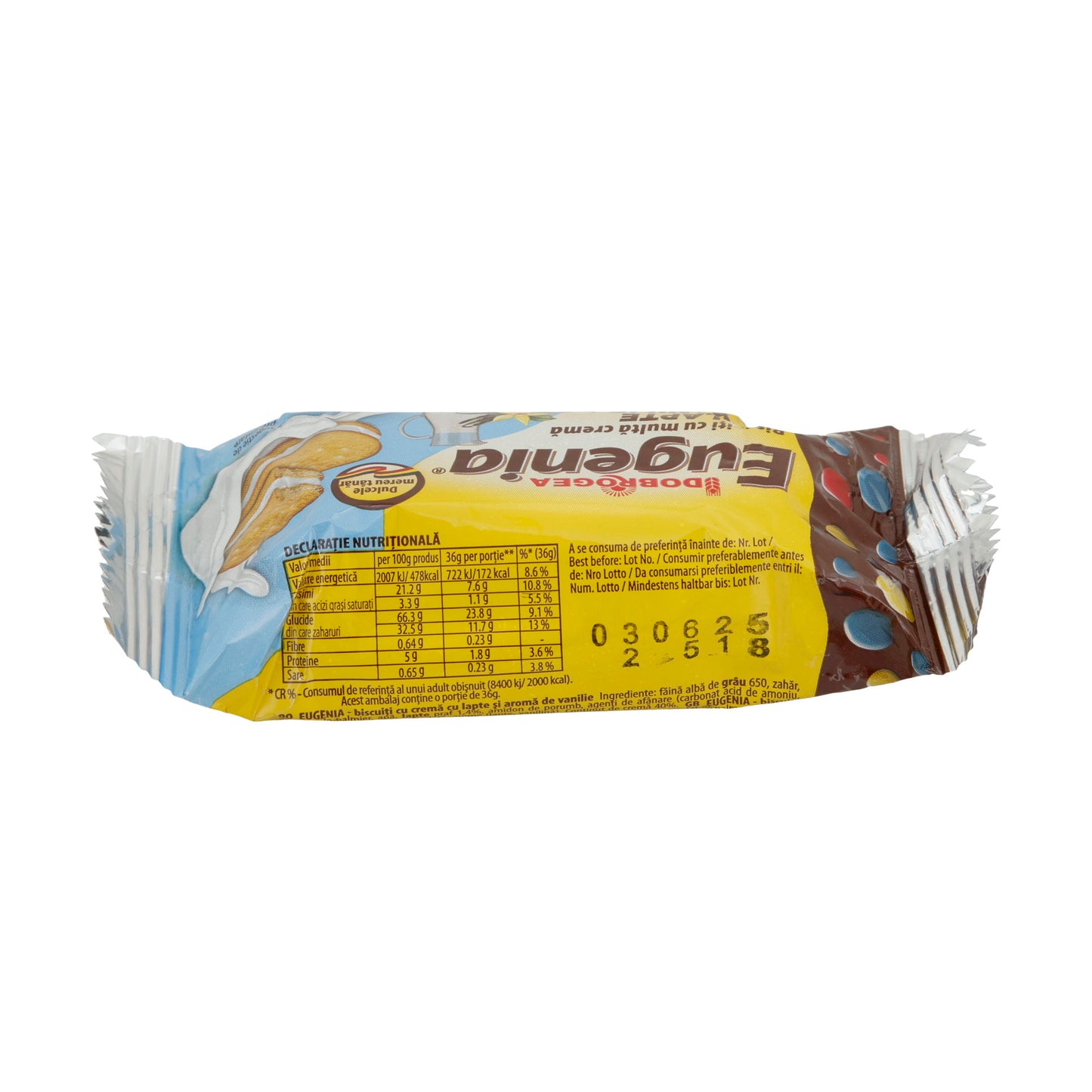 DOUBLE COOKIES VANILLA - BISCUITI CU CREMA DE LAPTE S
