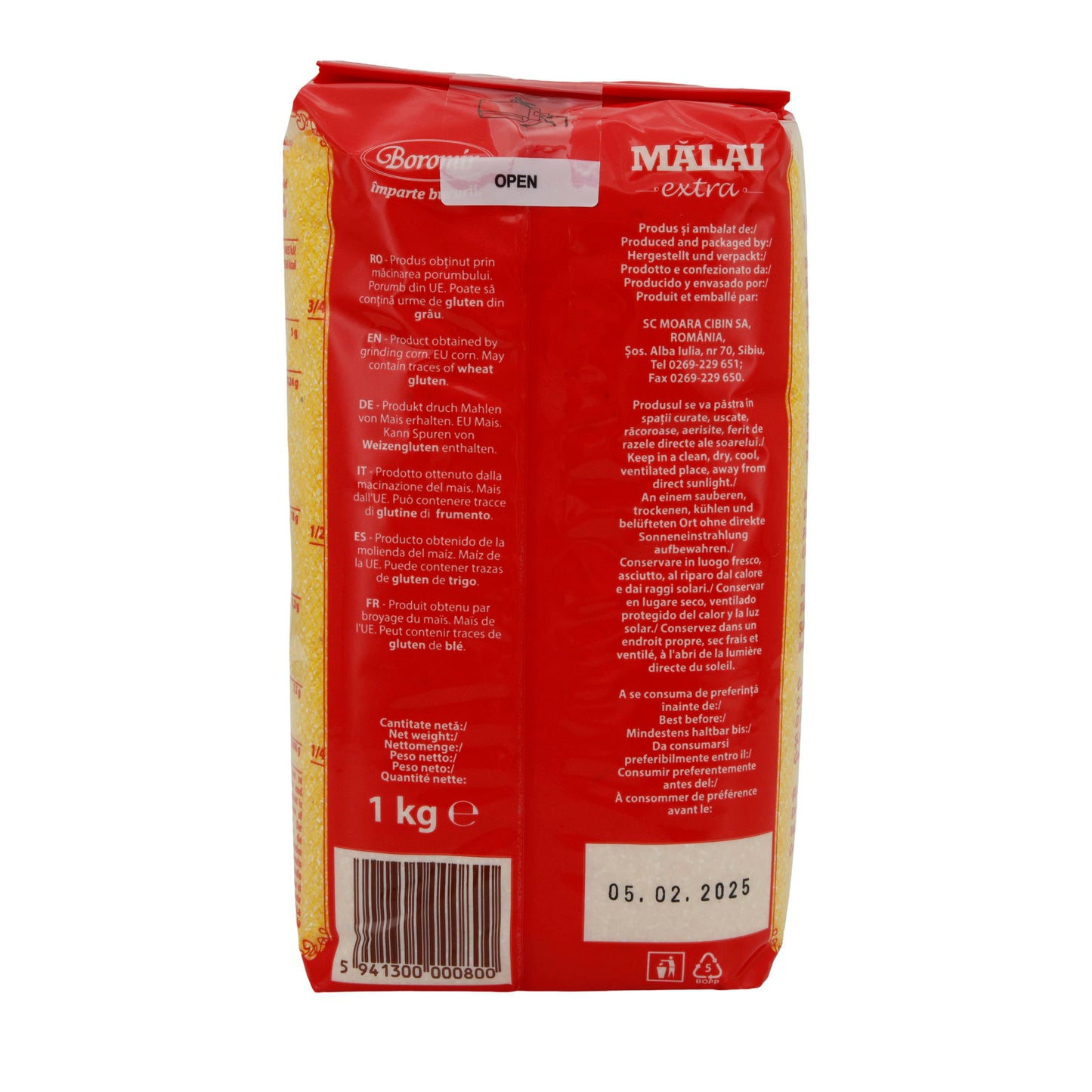 Farina di mais Boromir Mălai Extra | Tradizionale per polenta e altro | 1 kg