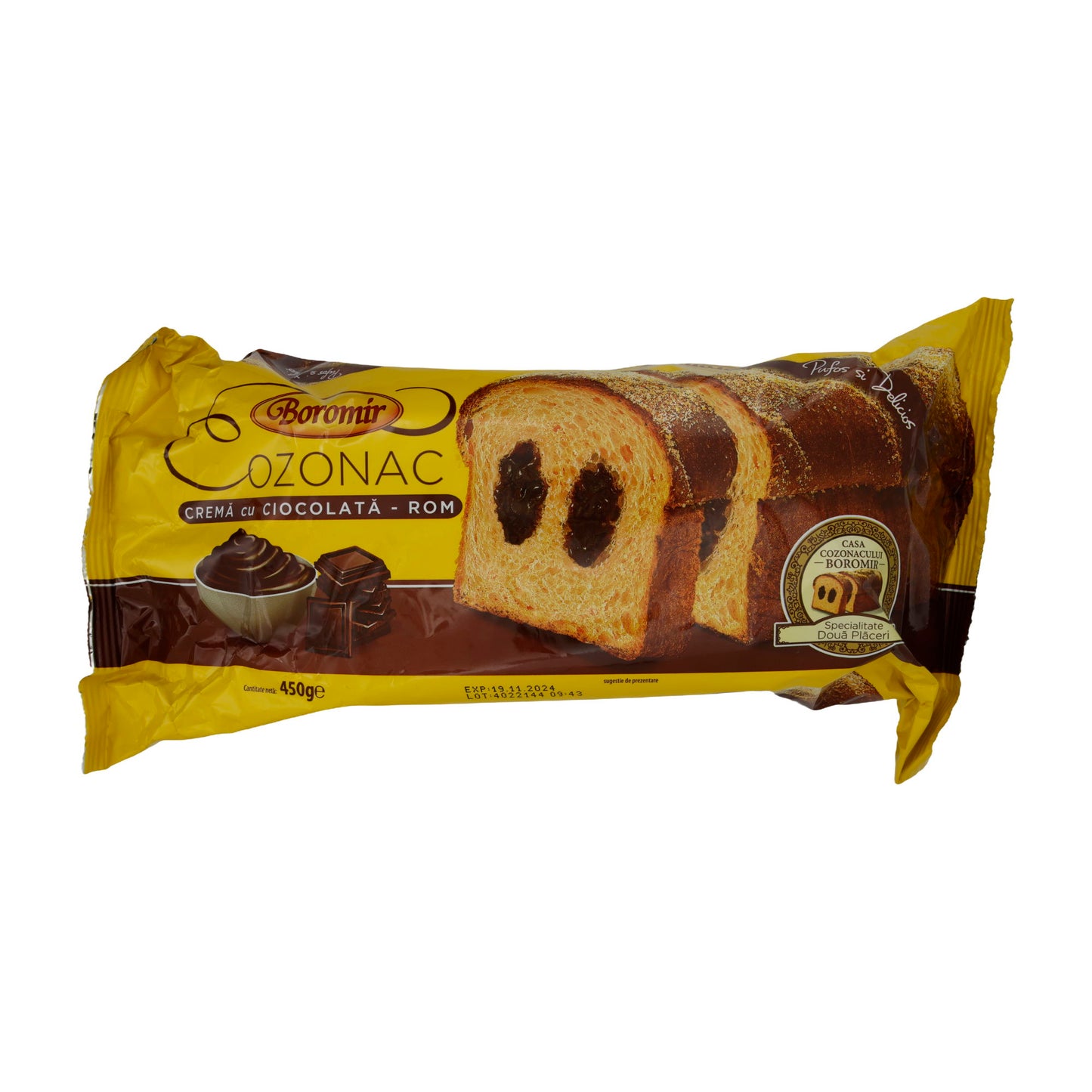 Cozonac mit Schokoladen-Rum-Creme Boromir | Kuchen | Traditioneller Hefekuchen | 450 g
