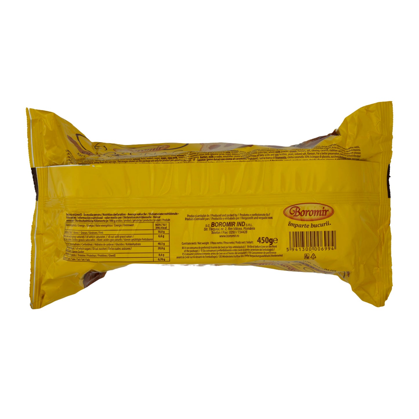 Cozonac con crema al caramello Boromir | Tradizionale dolce lievitato rumeno | Con ripieno dolce | 450 g