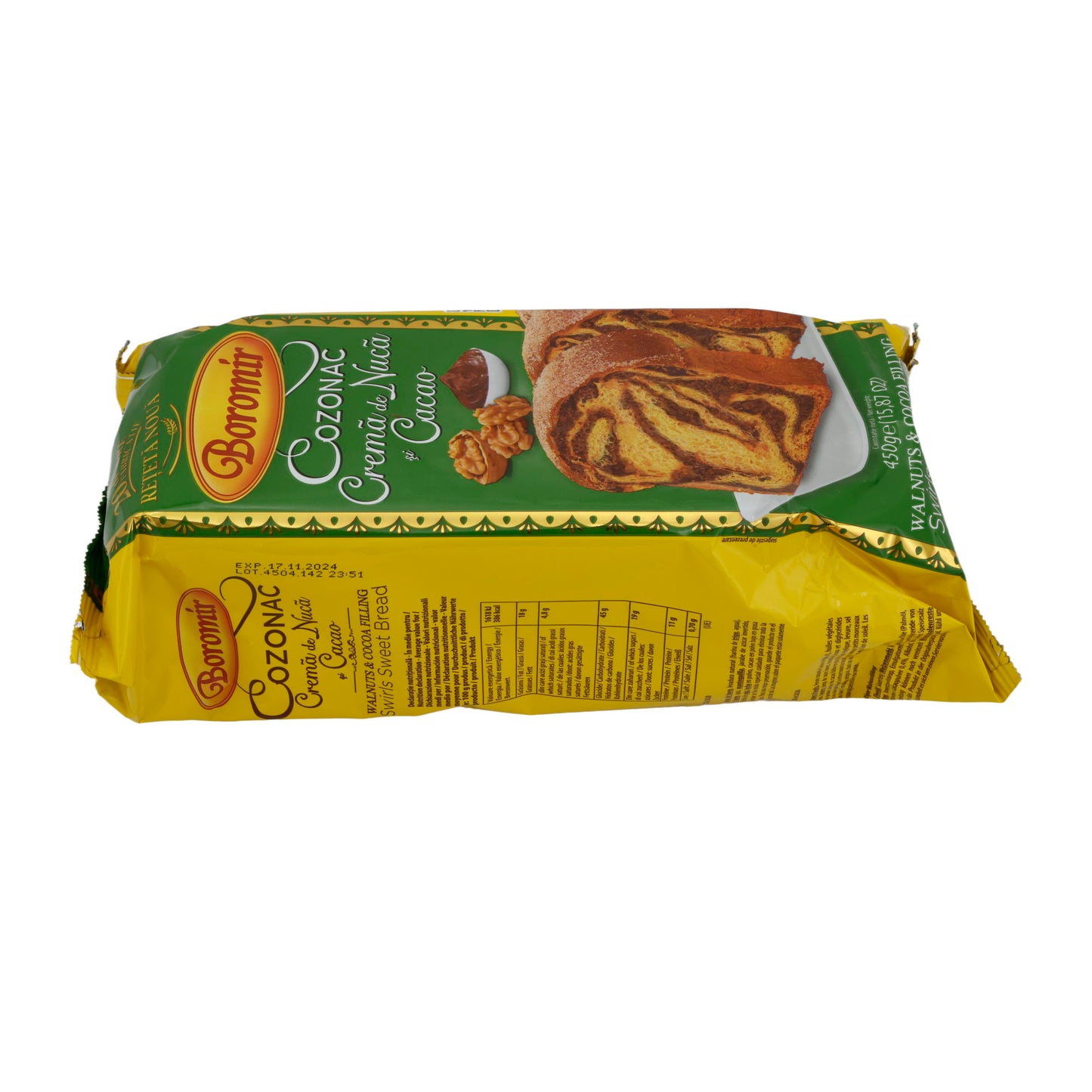 Süßes Brot Boromir | Cozonac Nuca și Cacao | Gefüllt mit Walnuss und Kakao | 450g