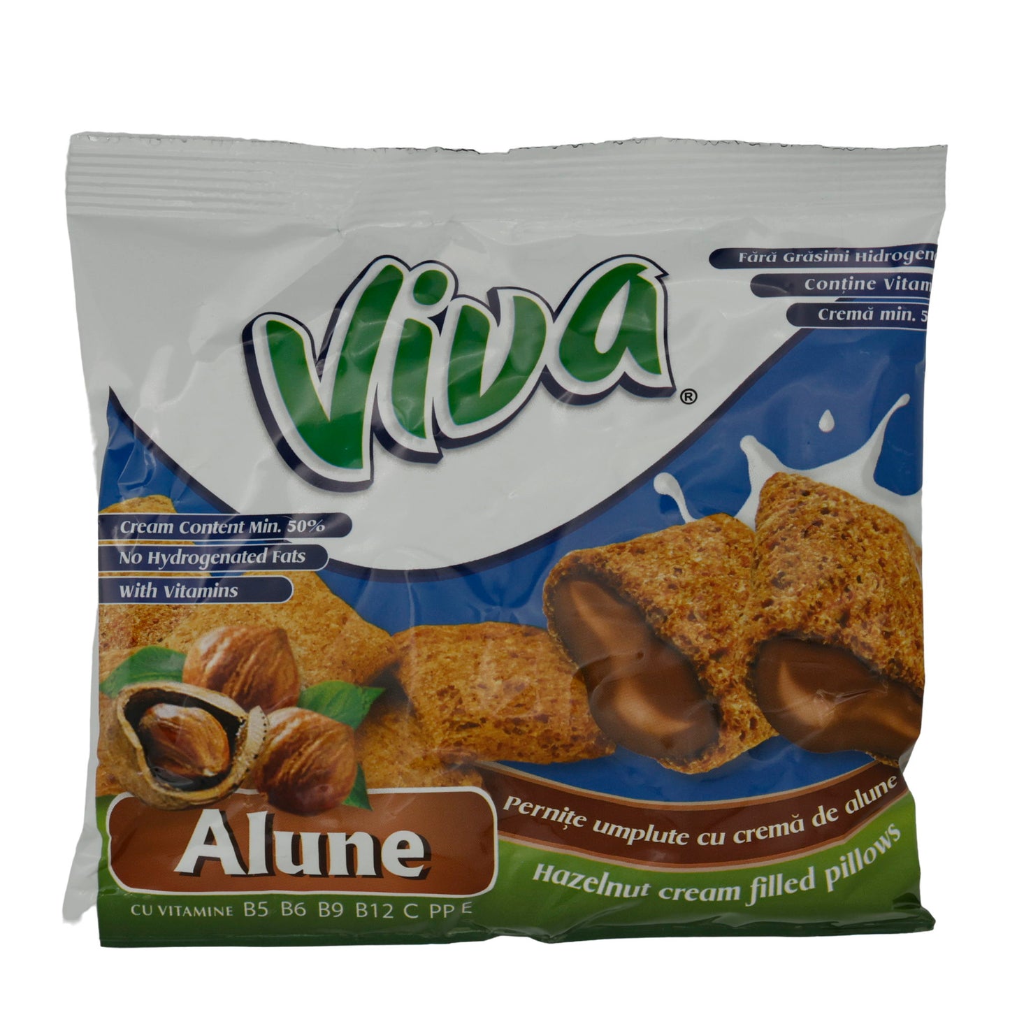 Hazelnut Cream Filled Pillows Viva | Crispy Pillows | With Hazelnut Cream Filling | 100 g