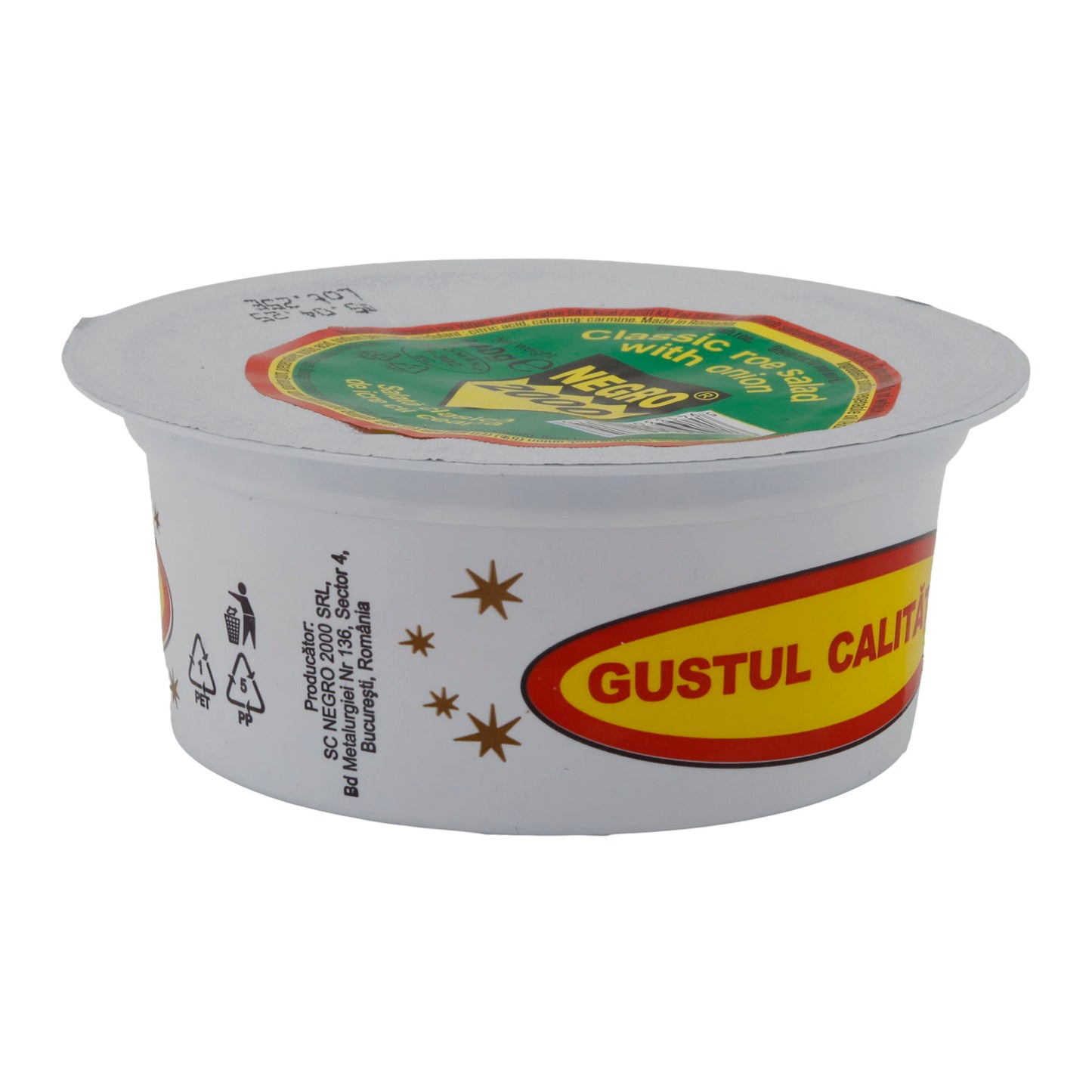 Fischrogen-Aufstrich Negro 2000 Insalata Classica di Uova di Pesce con Cipolla | Aufstrich | Classico Fischrogen con Cipolle | 140 g
