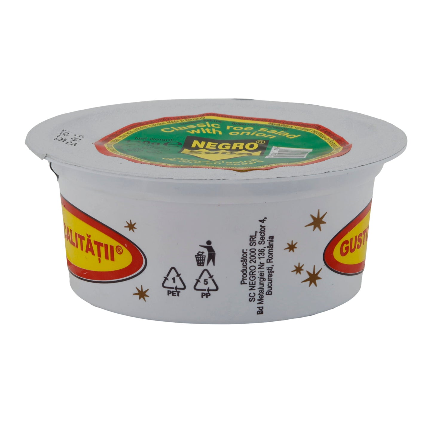 Fischrogen-Aufstrich Negro 2000 Insalata Classica di Uova di Pesce con Cipolla | Aufstrich | Classico Fischrogen con Cipolle | 140 g