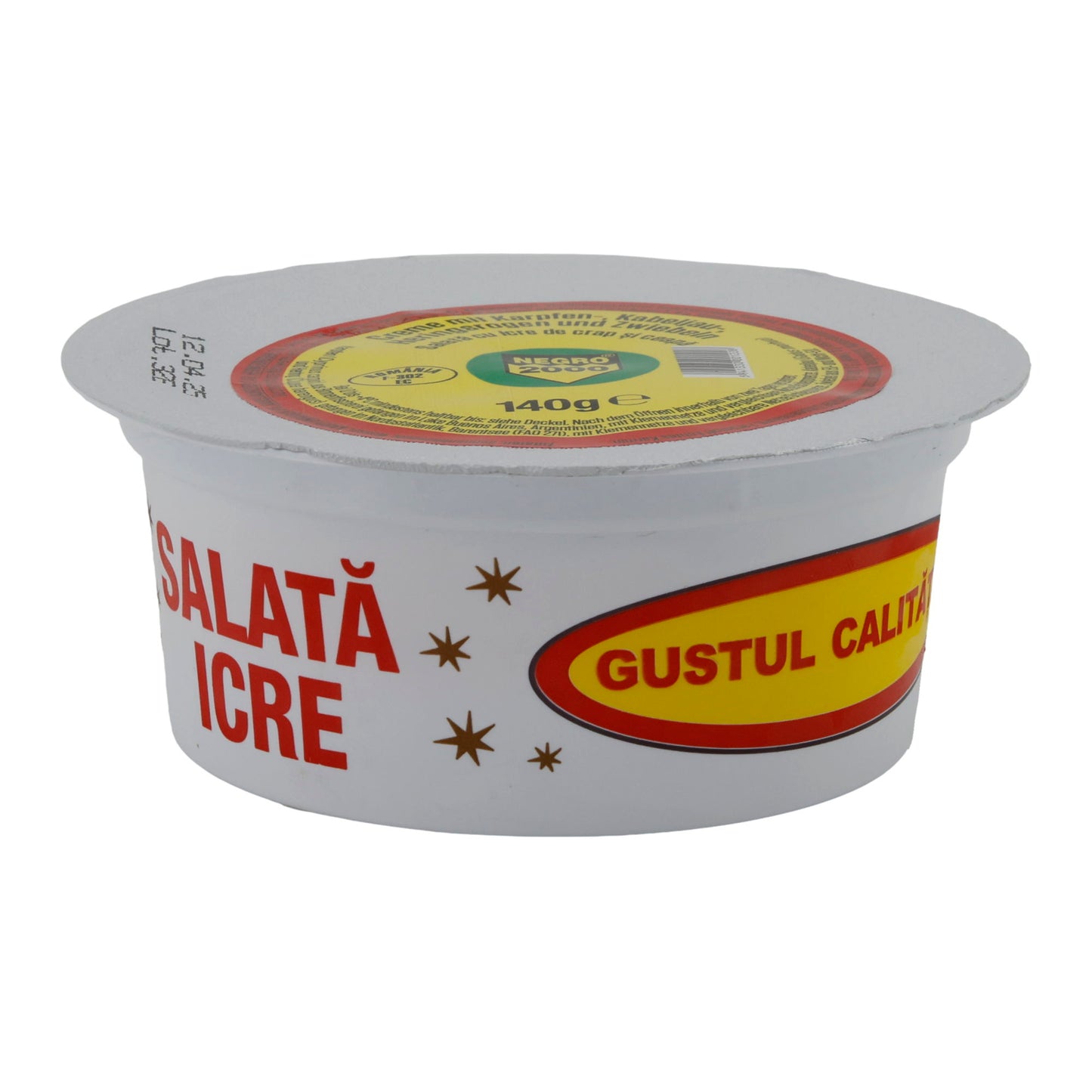Karpfenrogen-Aufstrich Negro 2000 Insalata con Uova di Carpa e Cipolla | Aufstrich | Con Cipolle | 140 g