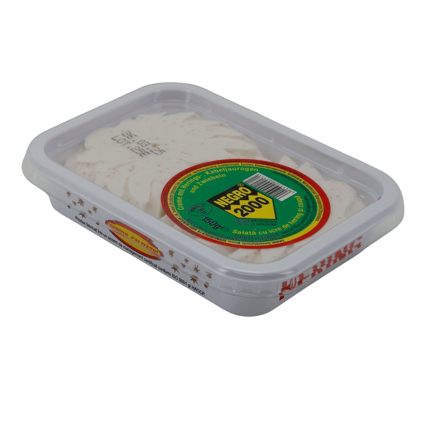 Heringsrogen-Aufstrich Negro 2000 Salată cu Icre de Hering și Ceapă | Aufstrich | Mit Zwiebeln | 150 g