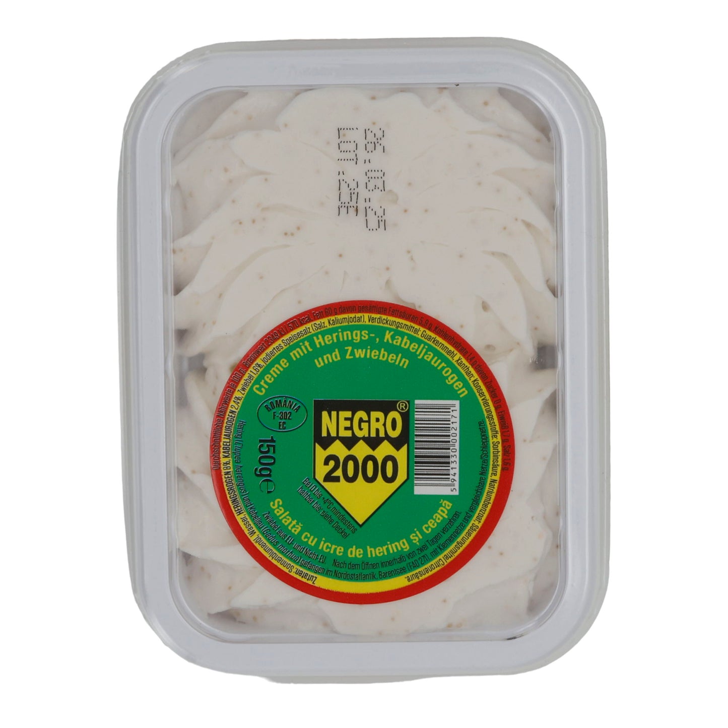 Heringsrogen-Aufstrich Negro 2000 Salată cu Icre de Hering și Ceapă | Aufstrich | Mit Zwiebeln | 150 g