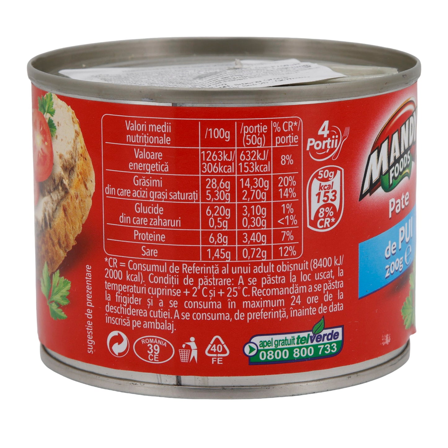 Pate di Pollo Mandy | Pastete | Pastete di Pollo | 200 g