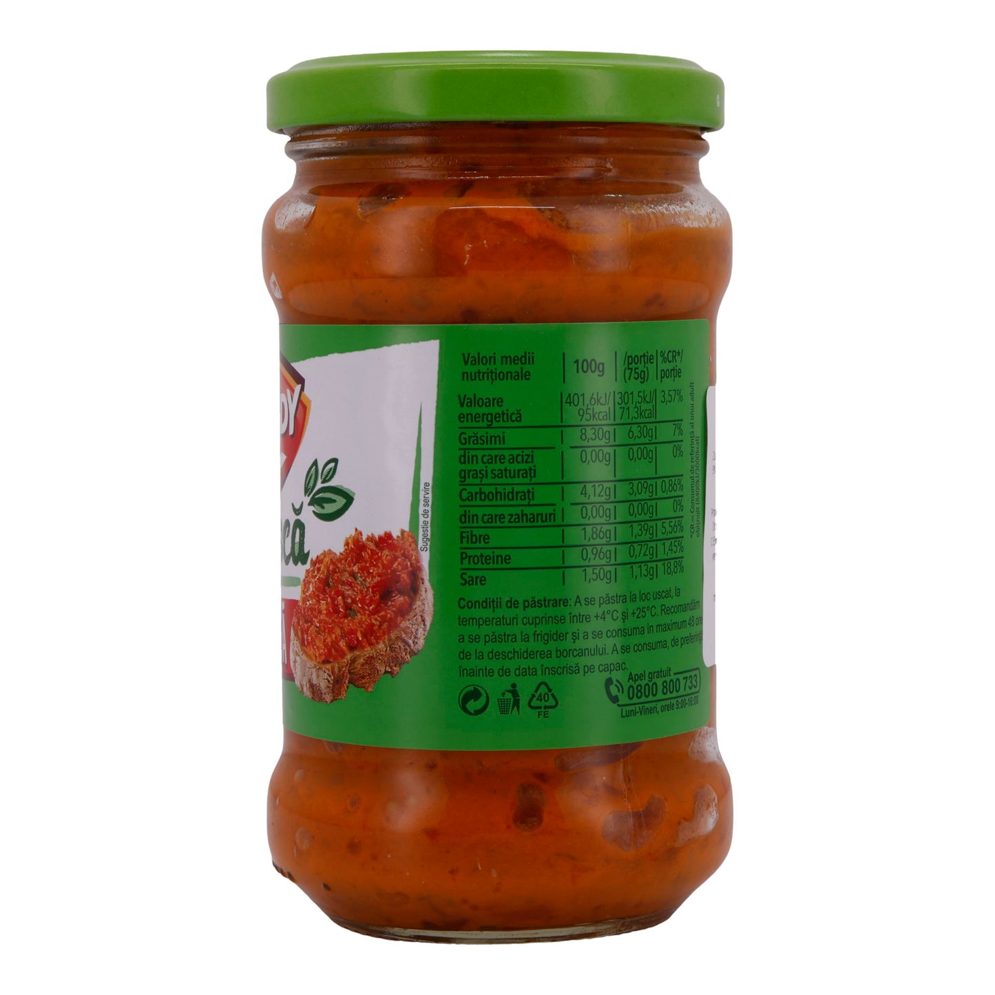 Groentepuree Mandy Foods Zacuscă Pittig | Pittig | Van aubergines en paprika | 300 g
