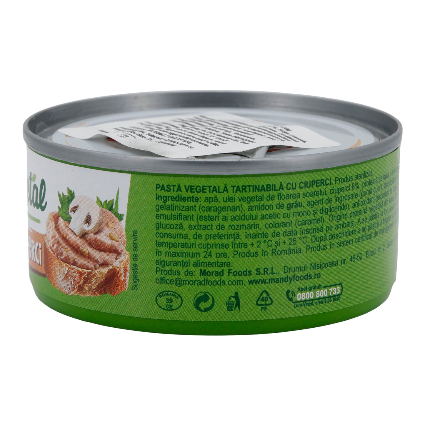 Aufstrichpaste Mandy Vegetal | Vegetarisch | Met paddestoelen | 120 g