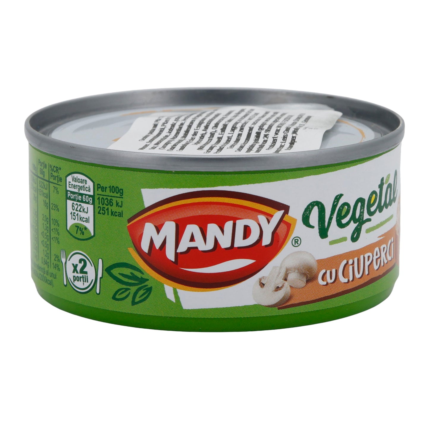 Aufstrichpaste Mandy Vegetal | Vegetarisch | Met paddestoelen | 120 g