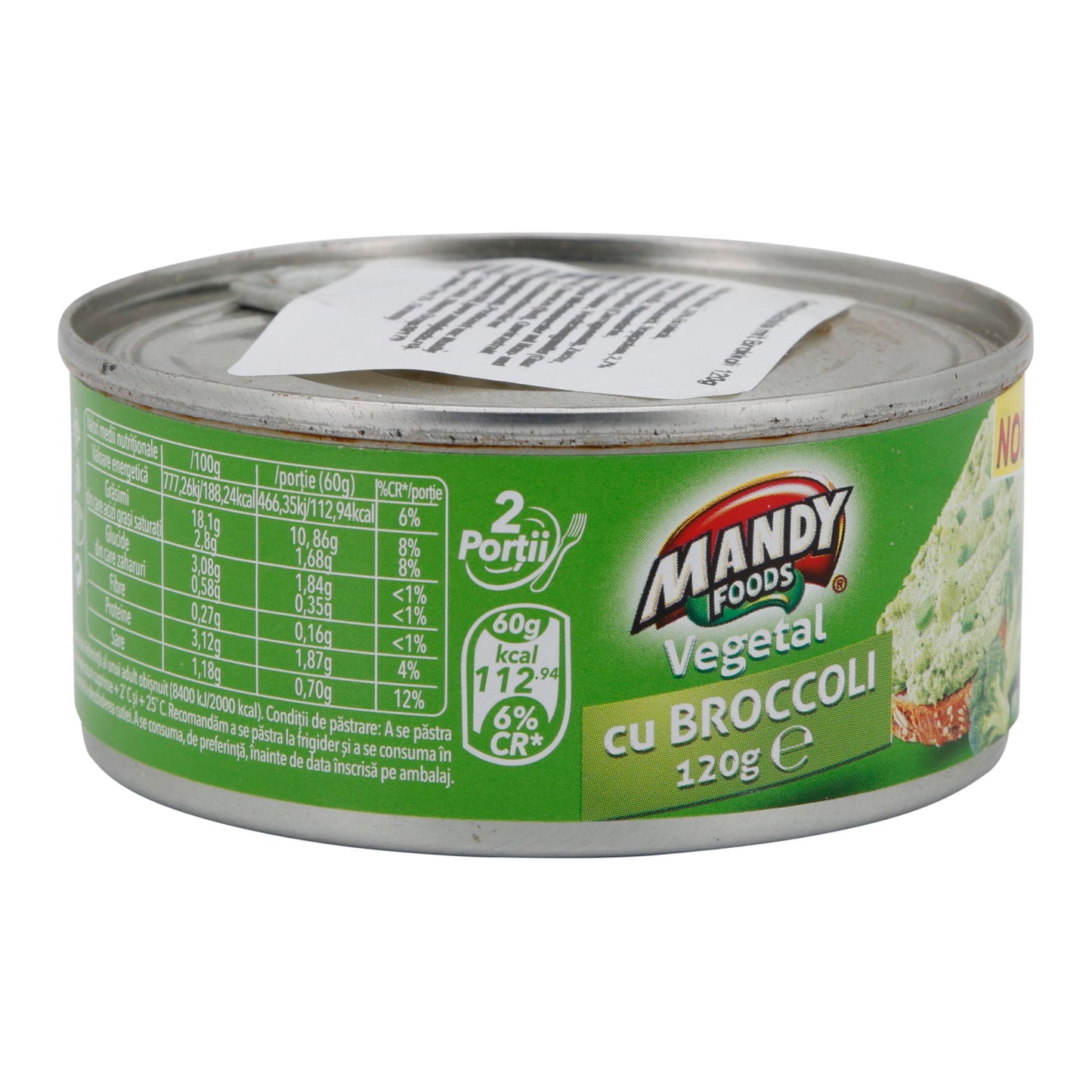 Streichcreme Mandy Vegetal | Vegetarisch | Mit Brokkoli | 120 g