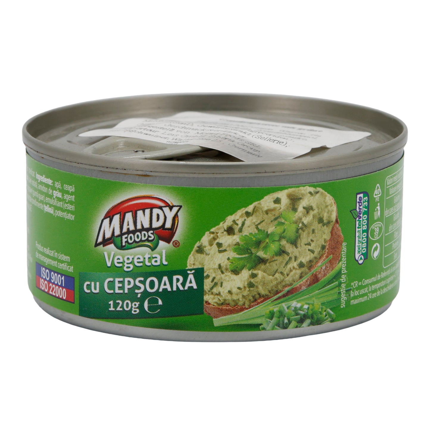 Mandy Vegetal Uienspread | Vegetarische Aufstrichpaste | Met Uien | 120 g