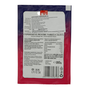 Stewed Cabbage Gewürzmischung CIO | Für geschmortes Kraut (Varză Călită) | 20g