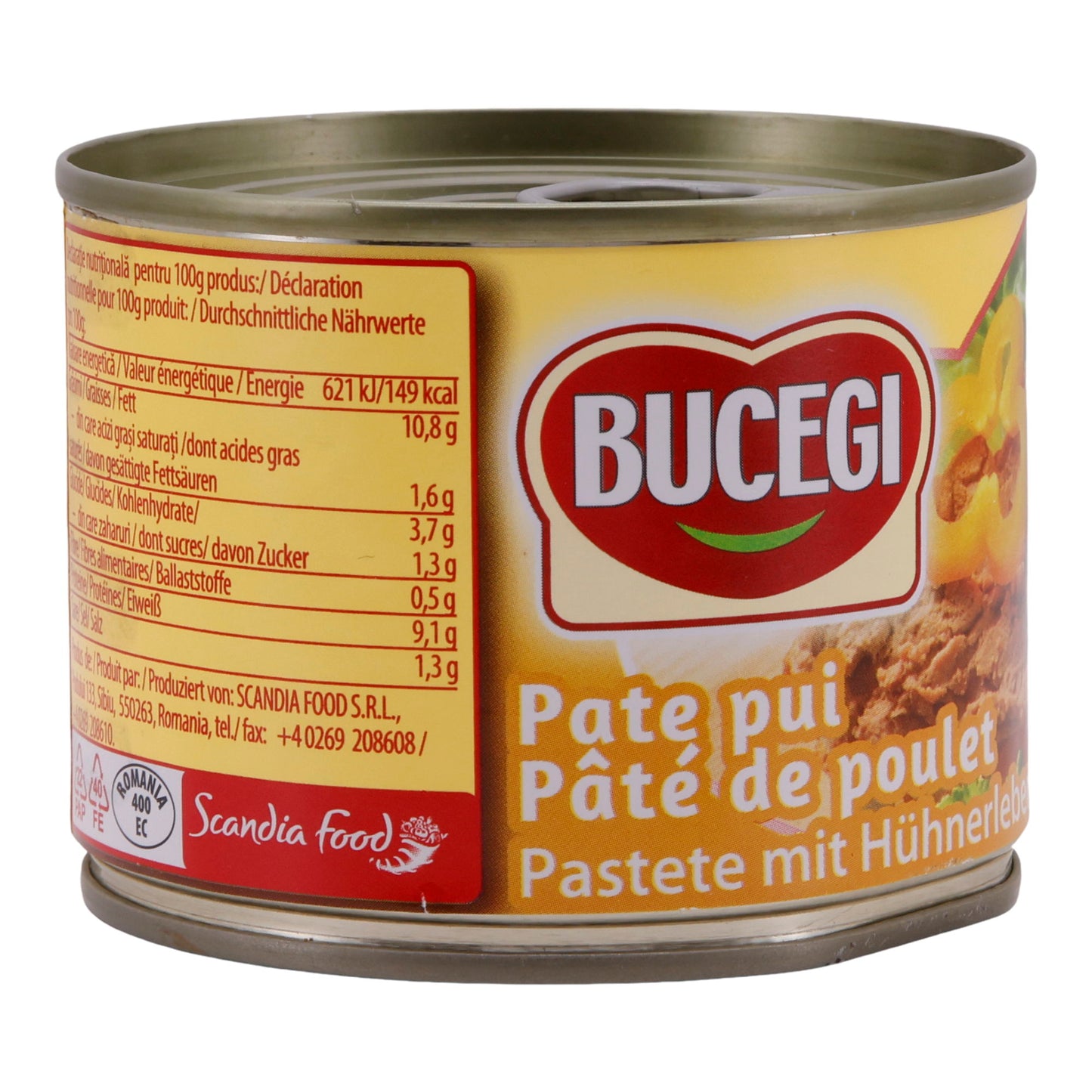 Pastete mit Hühnerleber Bucegi | Sterilisiertes Produkt | Ideal für Sandwiches | 200 g