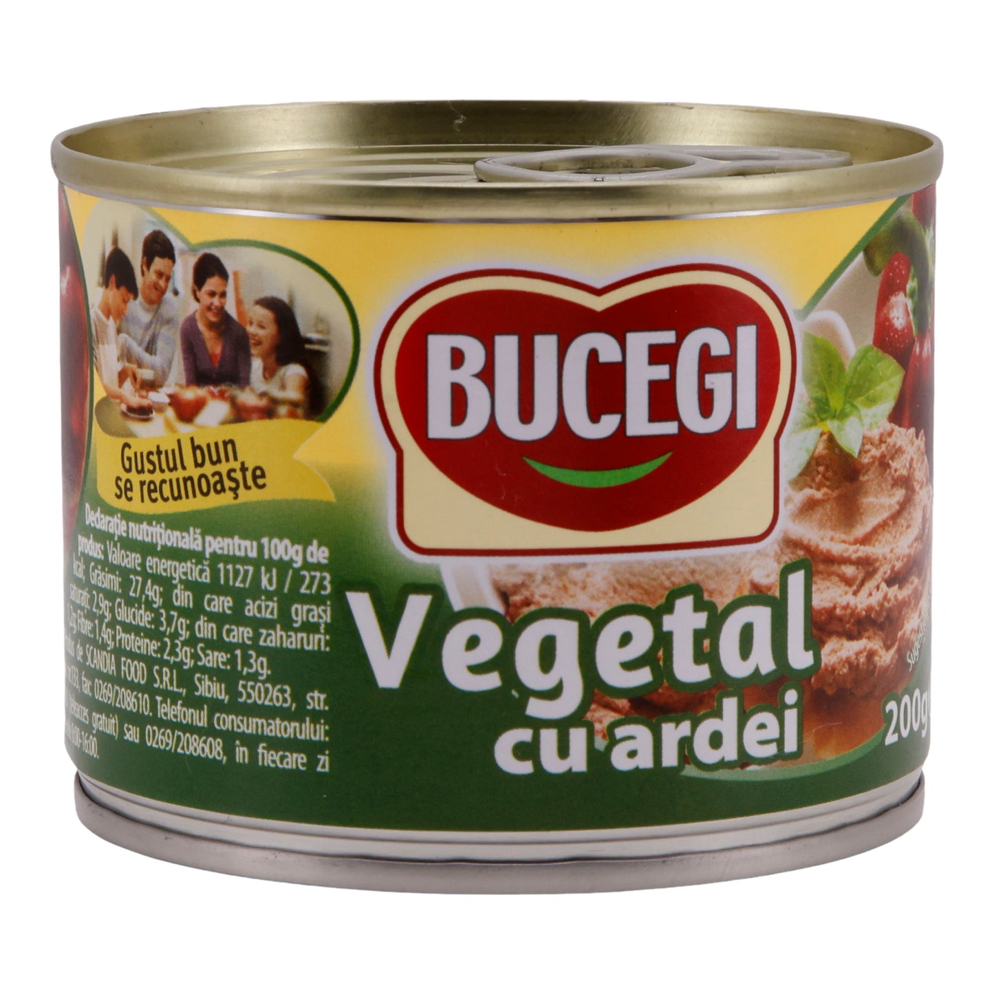 Bucegi Vegetarian Pâté with Paprika 200g – Plant-based Spread with Paprika Flavor