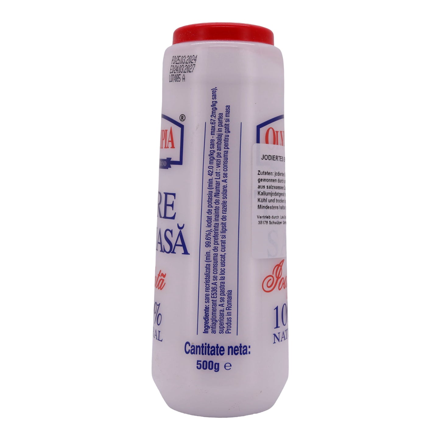Jodiertes Speisesalz Olympia | Salz | 100 % Natürlich | 500 g
