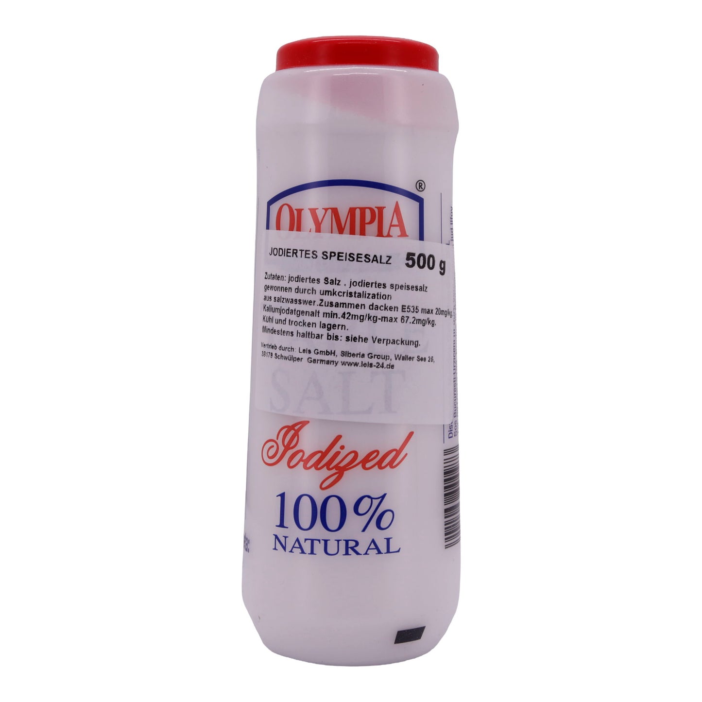 Jodiertes Speisesalz Olympia | Salz | 100 % Natürlich | 500 g