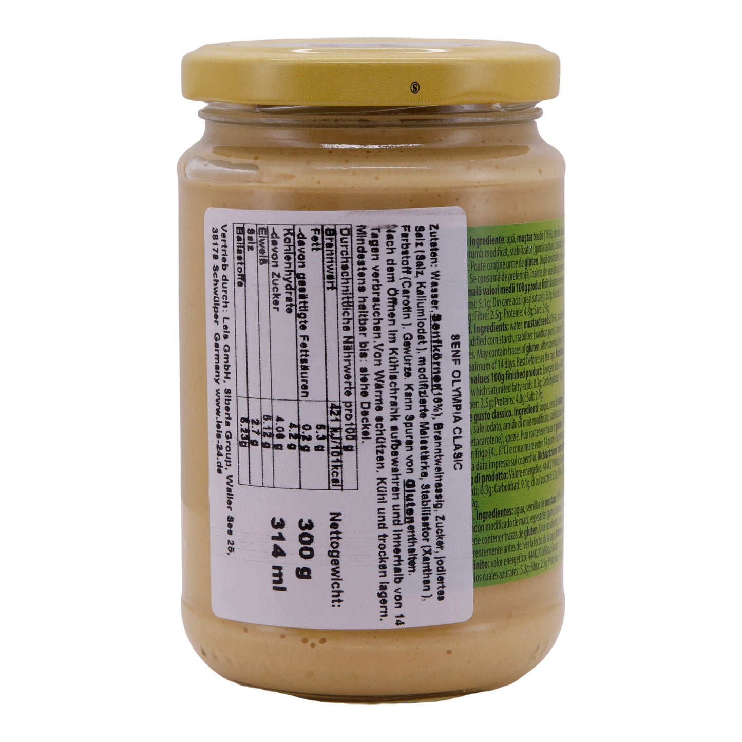 Senf Olympia | Mustar din Tecuci Clasic | Traditioneel, zonder conserveermiddelen | 300 g