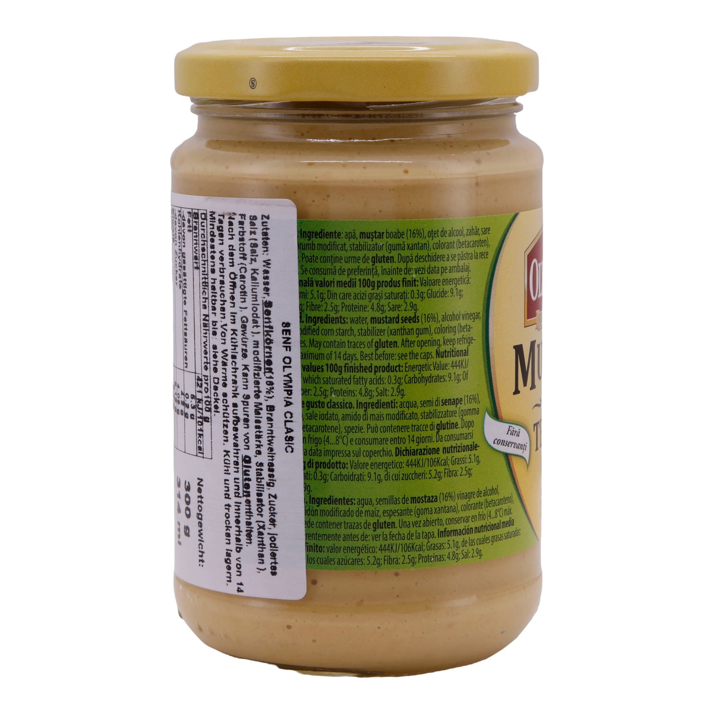 Senf Olympia | Mustar din Tecuci Clasic | Traditioneel, zonder conserveermiddelen | 300 g