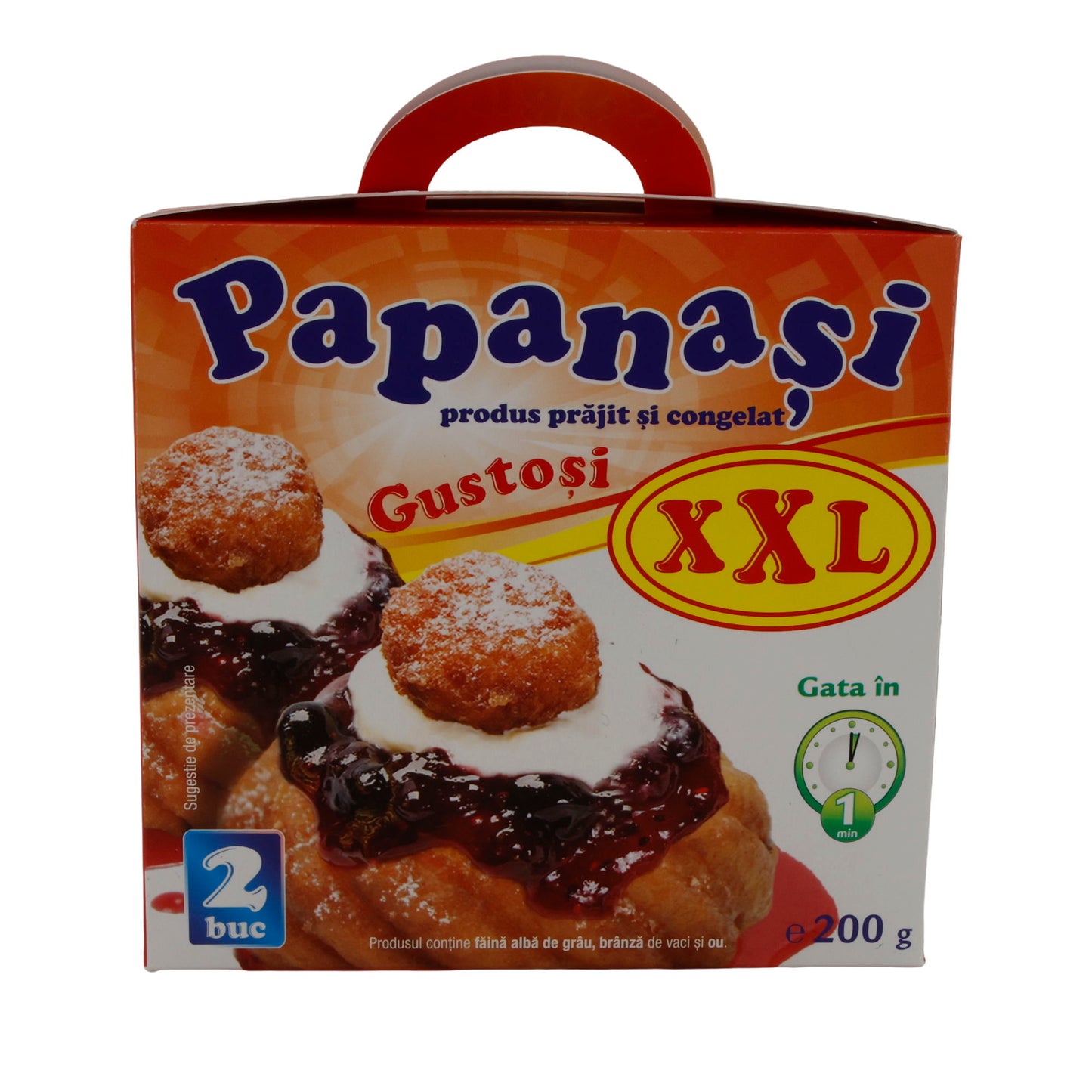 Quarkkrapfen Papanasi XXL | Fritti fritti, rumeno | Surgelato | 2 pezzi (200 g)