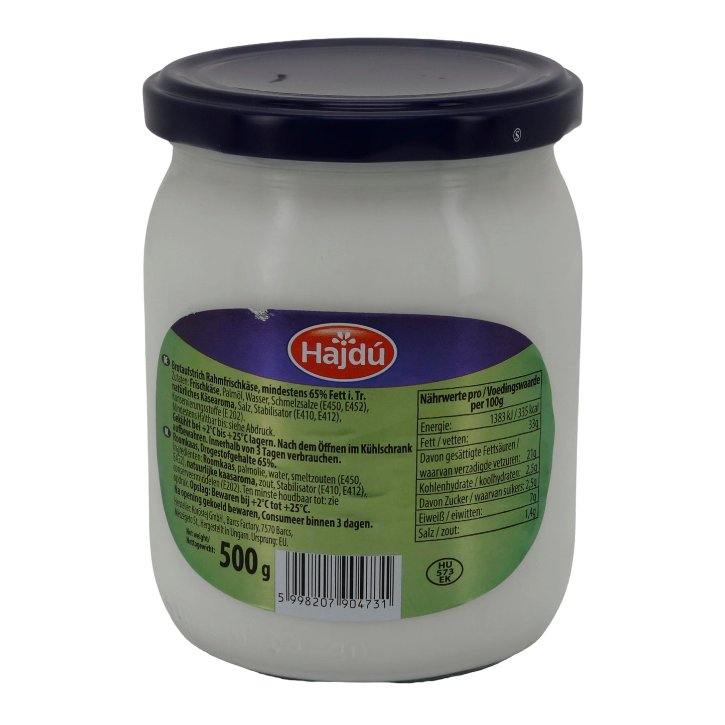 Formaggio fresco Hajdú da spalmare | Formaggio fresco | Cremoso per uso versatile | 500 g
