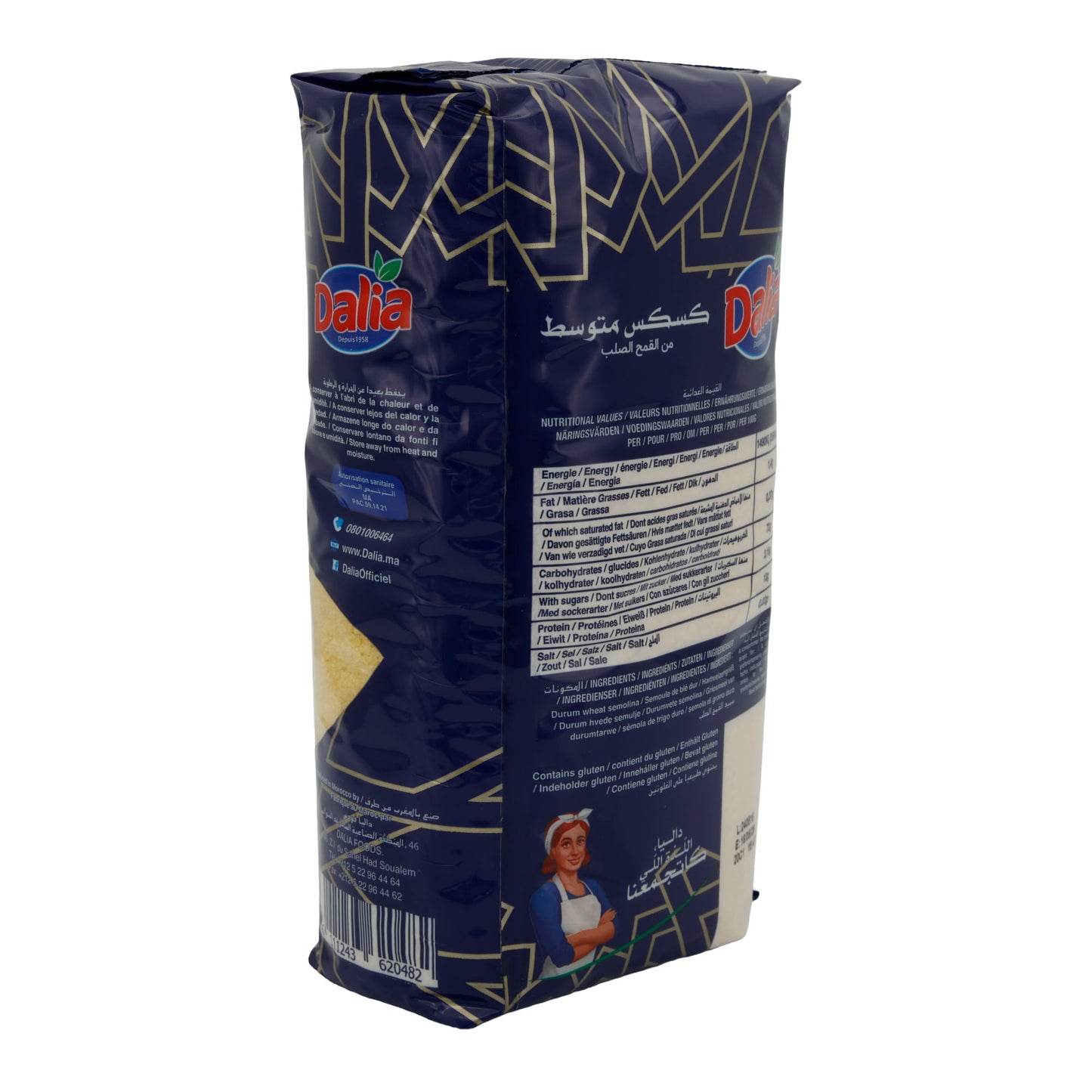 Tarwegriesmeel Dalia | Couscous Medium | Hoogwaardig Tarwegriesmeel | 1 kg