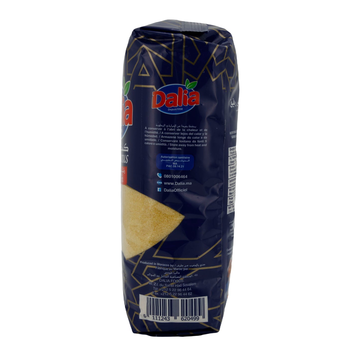 Dalia Couscous aus Hartweizengrieß | Feinster, perfekt für vielfältige Gerichte | 1 kg Packung