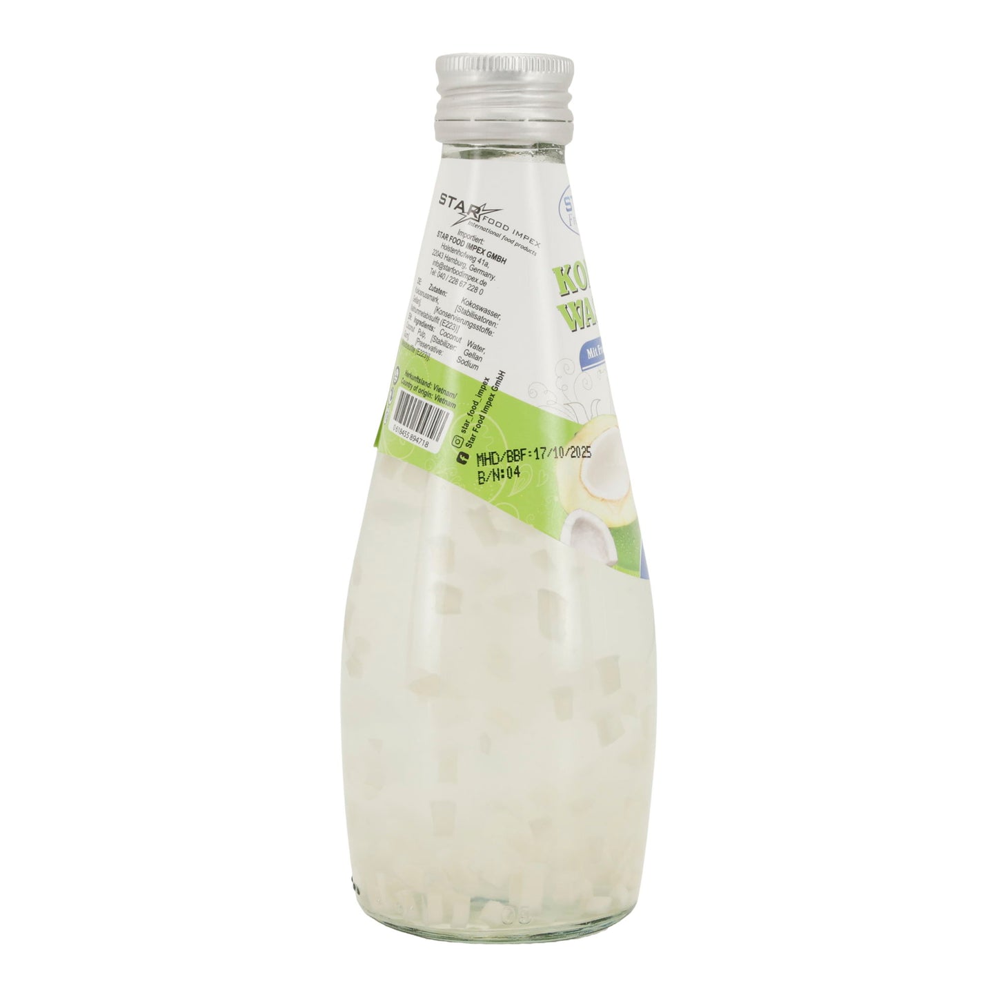 Kokos Wasser Getränk Star Fresh | Erfrischend | Mit Fruchtfleisch | 290 ml