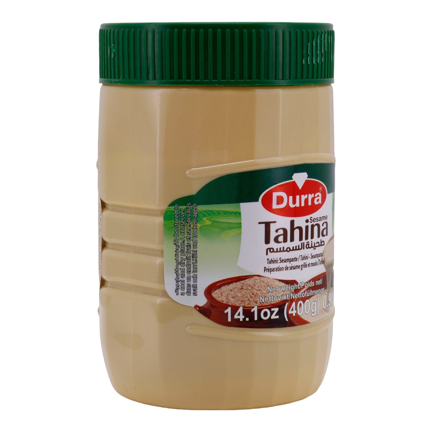 Sesampaste | Tahini | Perfekt für Dips, Soßen & Dressings, wiederverschließbar | 400 g DURRA