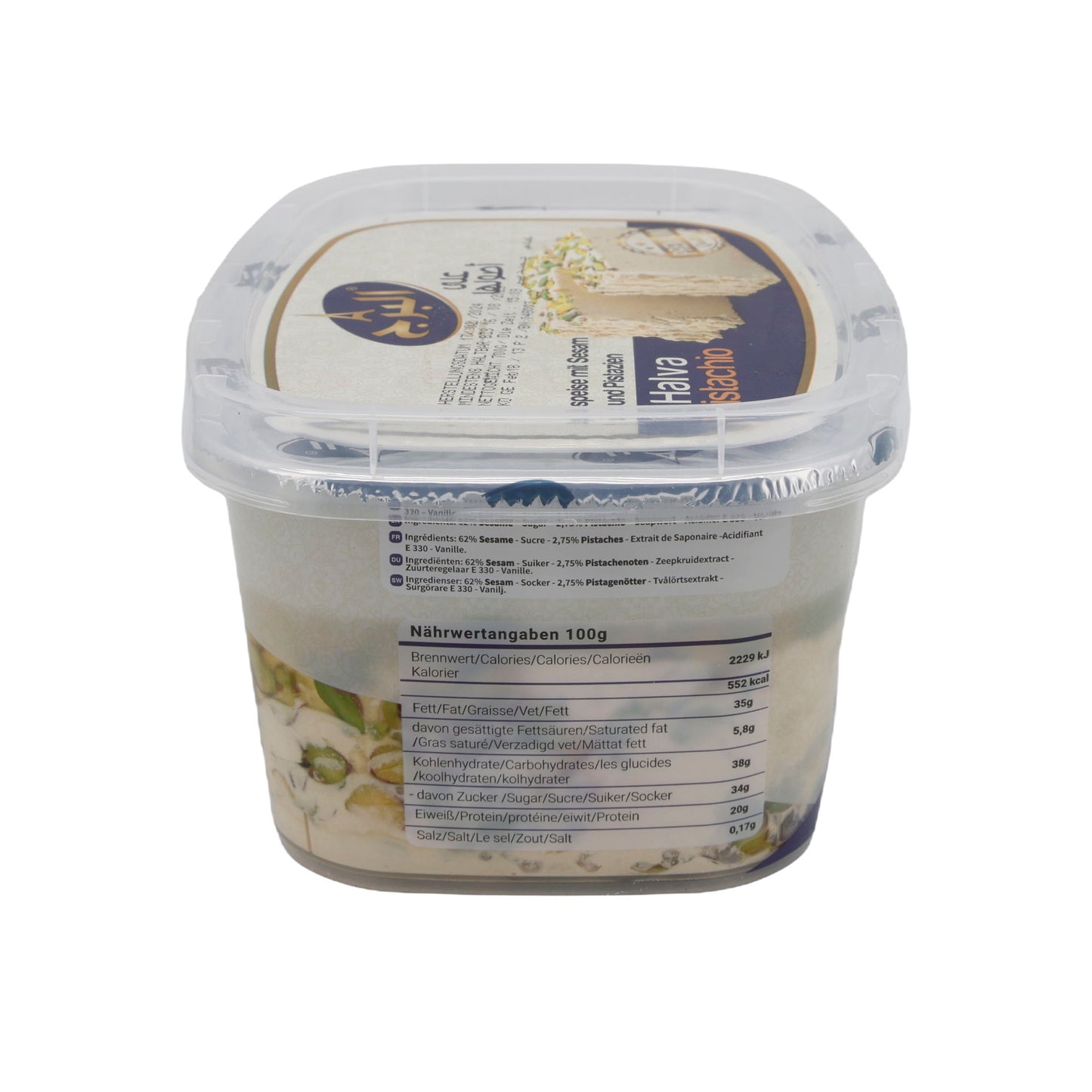Süßspeise Halva Pistachio | Süßspeise | Mit Sesam und Pistazien | 400 g Premium Qualität