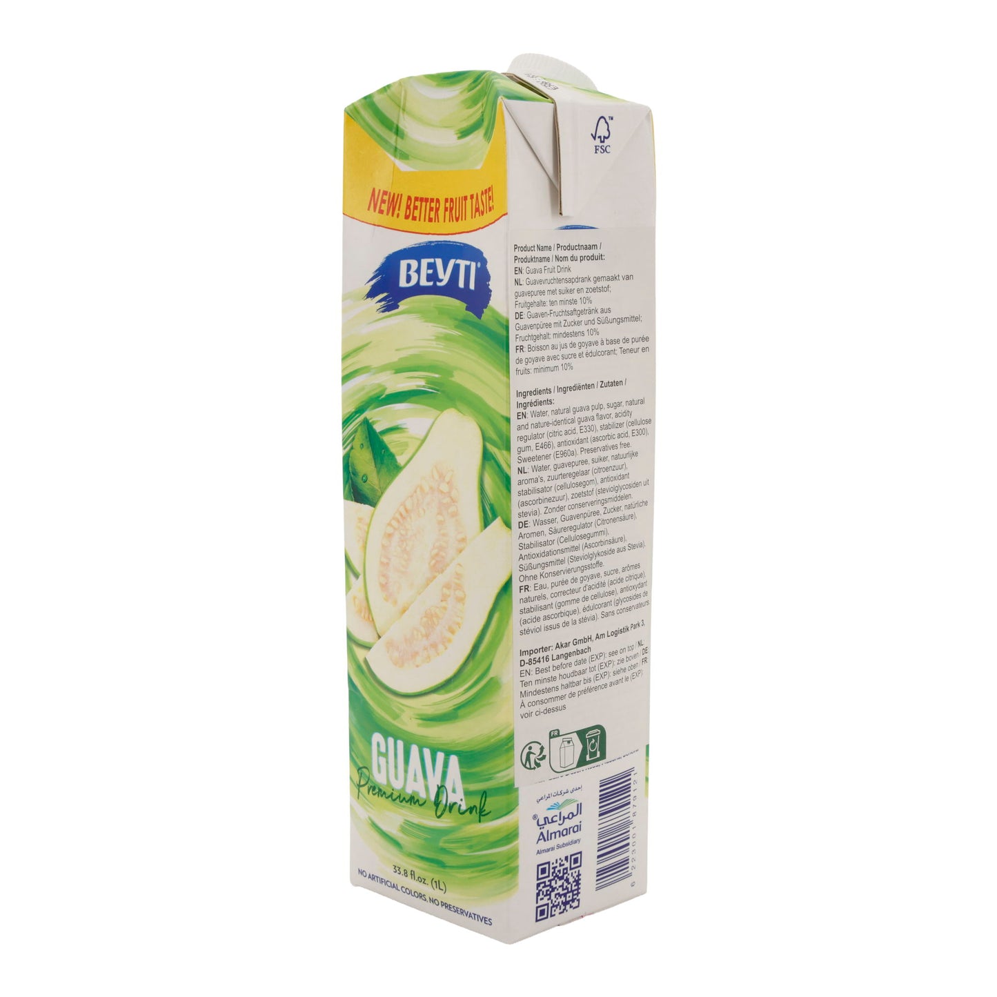 Guave-Fruchtdrink | Mit Zucker und Süßungsmittel | Beyti meyve suyu cesitleri | Erfrischungsgetränk aus Guavenpüree | 1 Liter