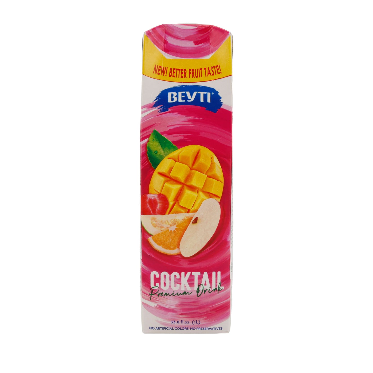 Cocktail Fruchtdrink Beyti | Mit Guaven-, Mango-, Orangen- und Apfelgeschmack | Beyti meyve suyu cesitleri | Erfrischungsgetränk mit Zucker und Süßungsmittel | 1 Liter