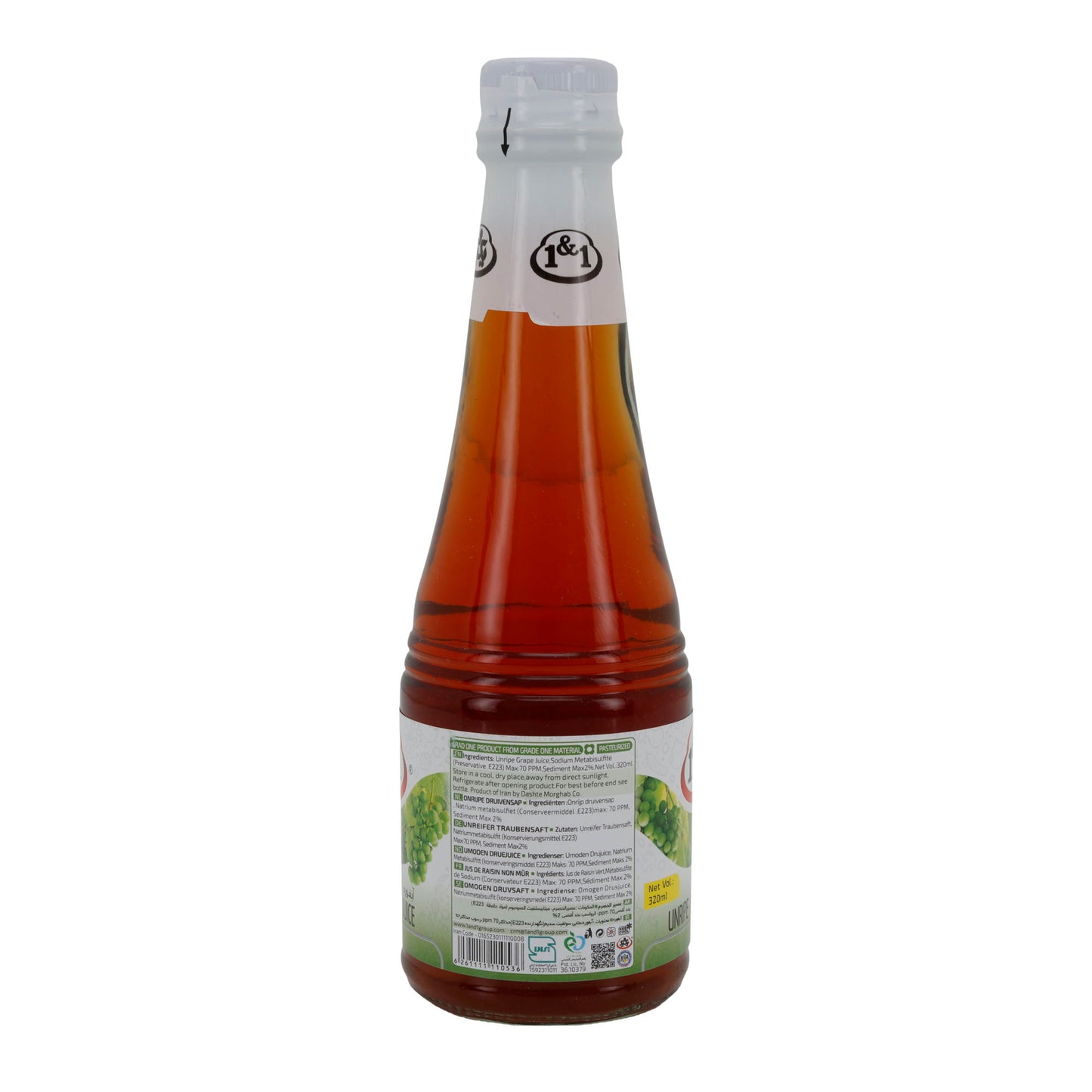 Unreifer Traubensaft 1&1 | 100 % natürlicher Saft | Orientalisches Produkt | 330 ml