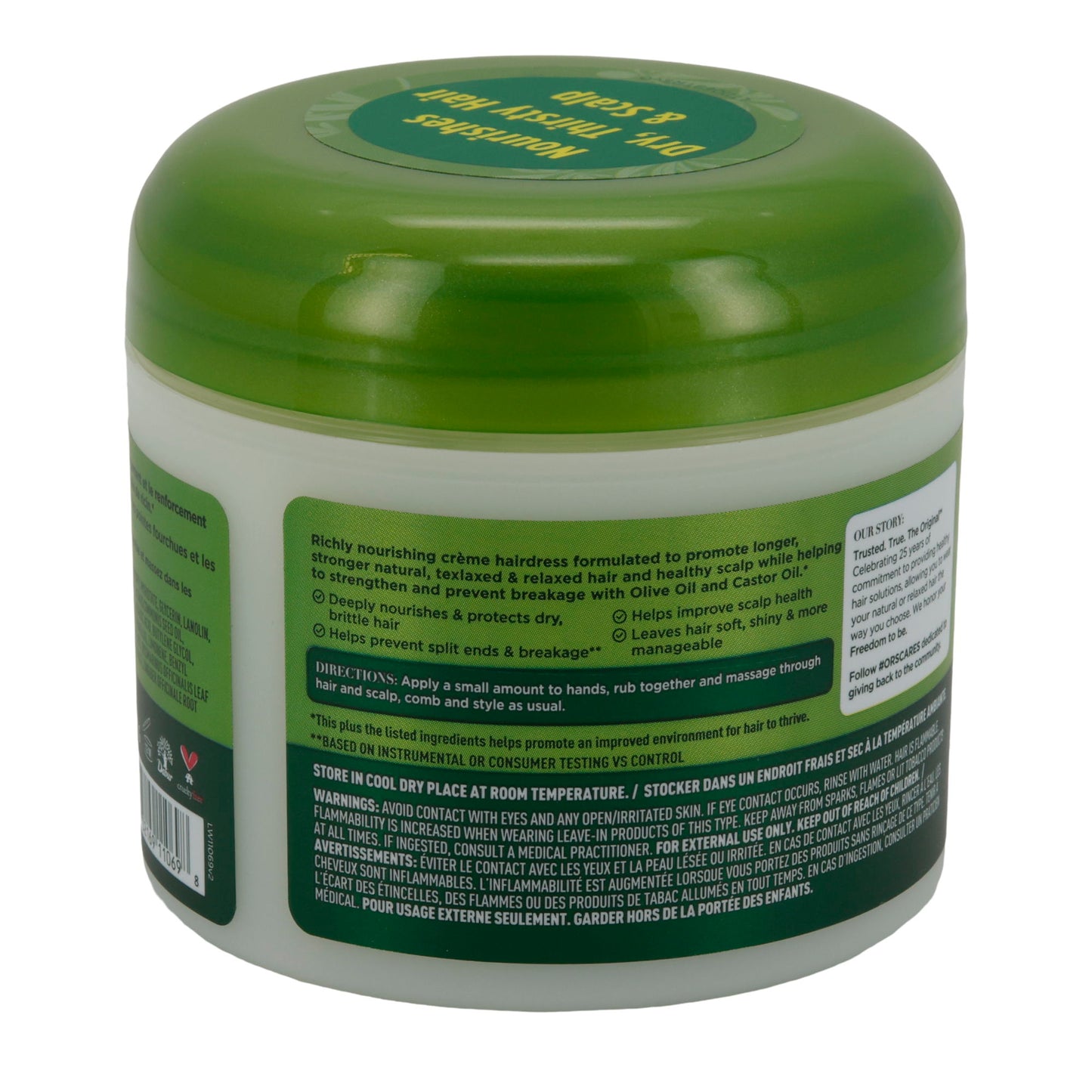 Crème ORS Olive Oil Versterkende Haarcrème | Zijdezacht Haar | Met Castor- en Olijfolie | 226 g