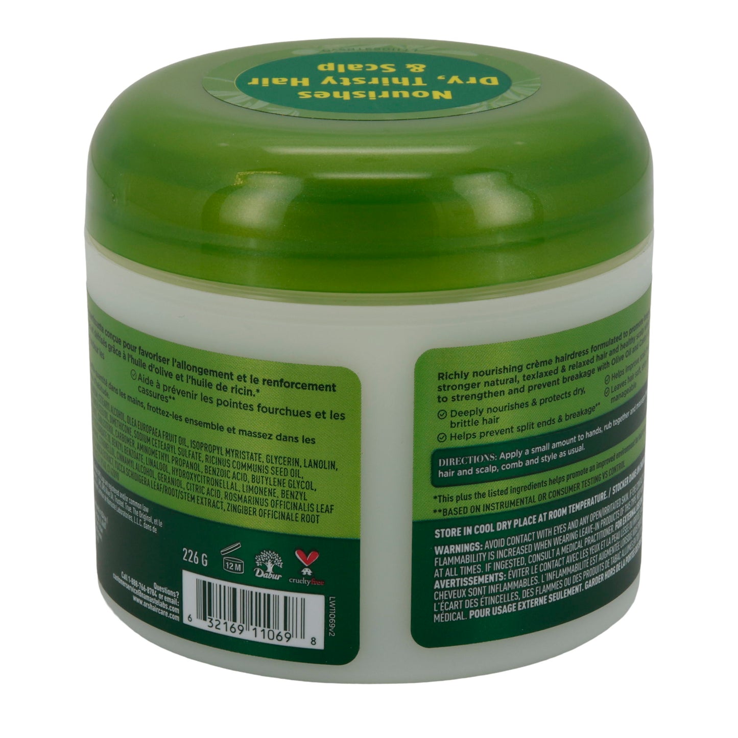 Crème ORS Olive Oil Versterkende Haarcrème | Zijdezacht Haar | Met Castor- en Olijfolie | 226 g