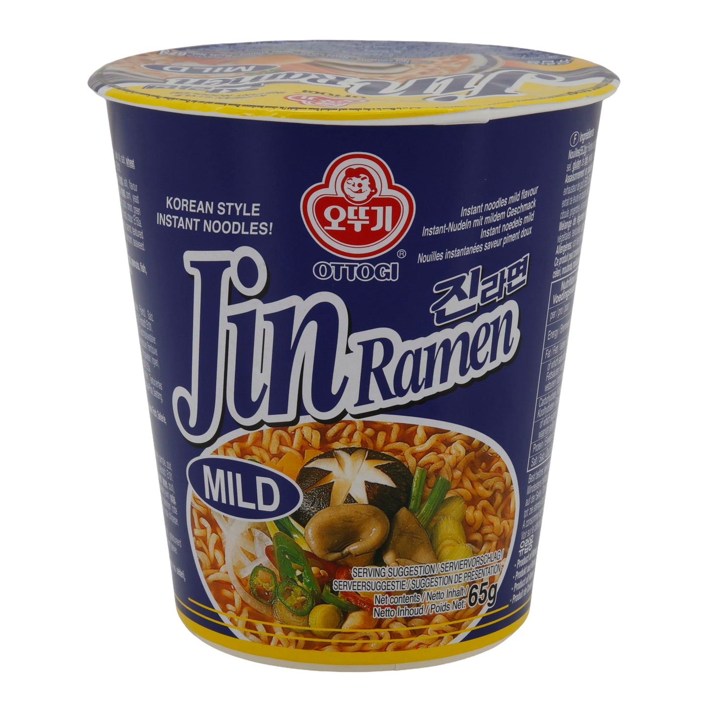 Jin Ramen Doux Ottogi | Nouilles instantanées | Coréen doux | 65 g