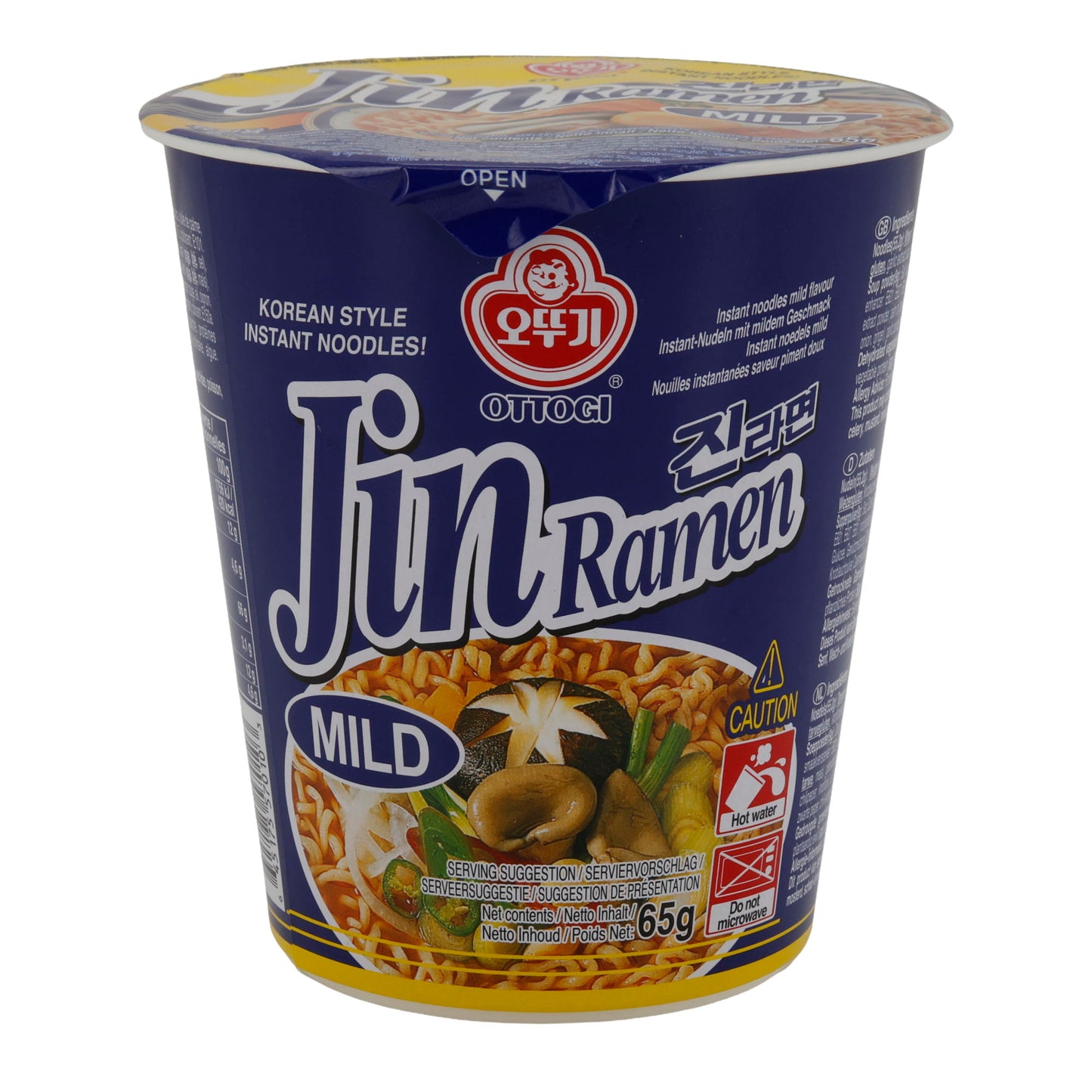 Jin Ramen Doux Ottogi | Nouilles instantanées | Coréen doux | 65 g