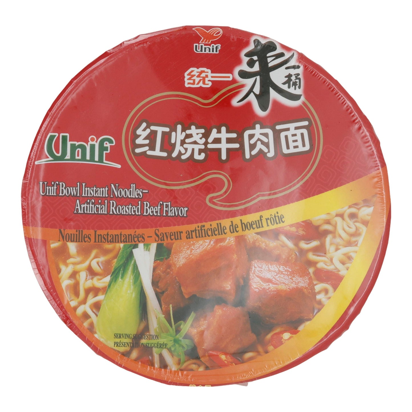 Instant Noodles Unif Bowl | Instantnudeln | Artificial Roasted Beef Flavor | 110 g TONGYI